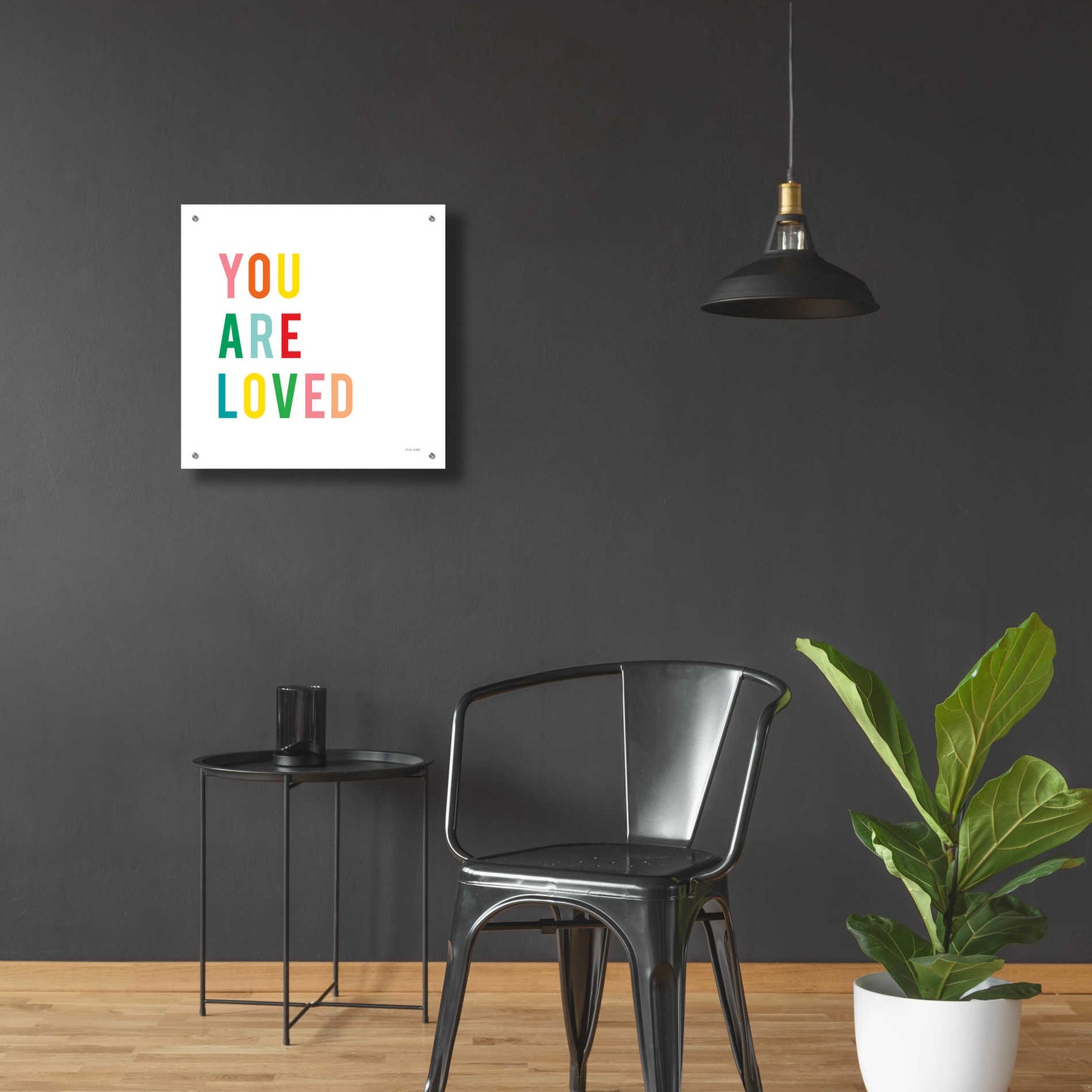 Epic Art 'You are Loved' by Ann Kelle Designs, Acrylic Glass Wall Art,24x24