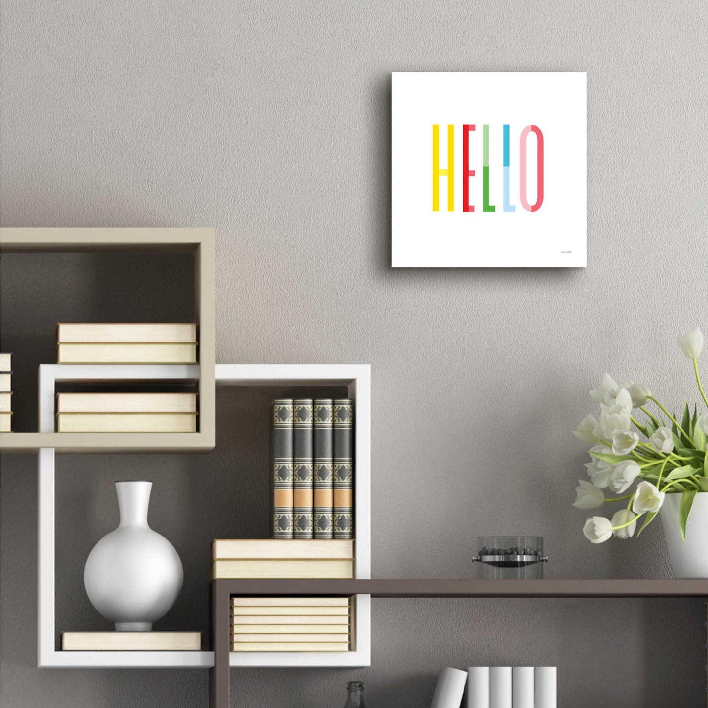 Epic Art 'Hello' by Ann Kelle Designs, Acrylic Glass Wall Art,12x12