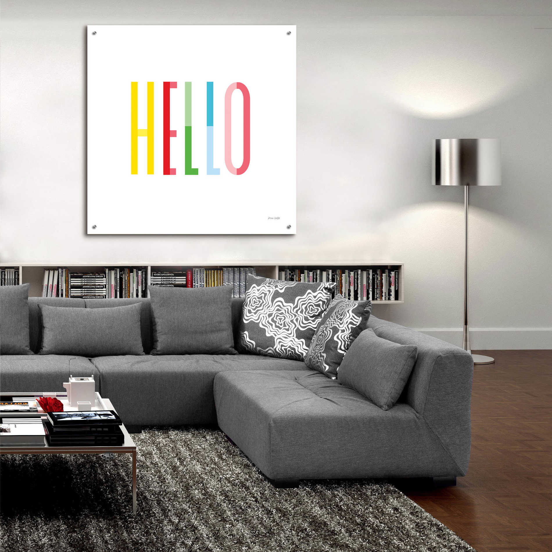 Epic Art 'Hello' by Ann Kelle Designs, Acrylic Glass Wall Art,36x36