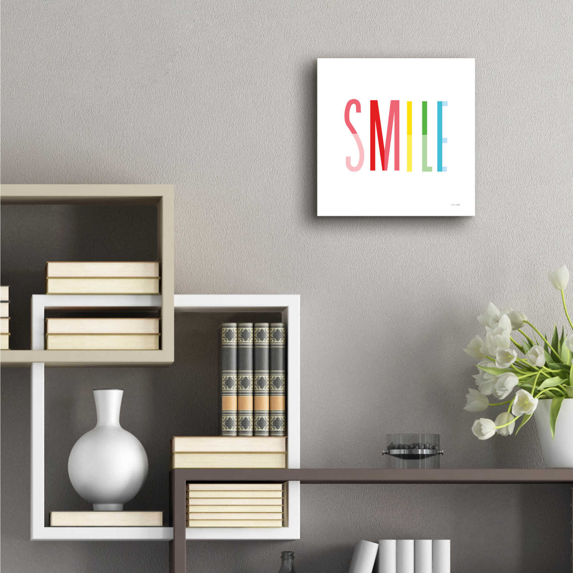 Epic Art 'Smile' by Ann Kelle Designs, Acrylic Glass Wall Art,12x12