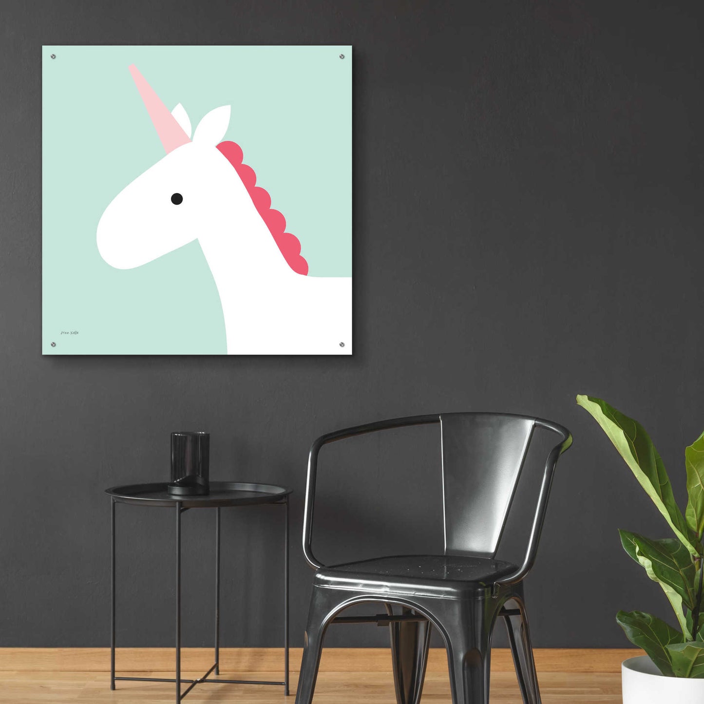 Epic Art 'Unicorn' by Ann Kelle Designs, Acrylic Glass Wall Art,36x36