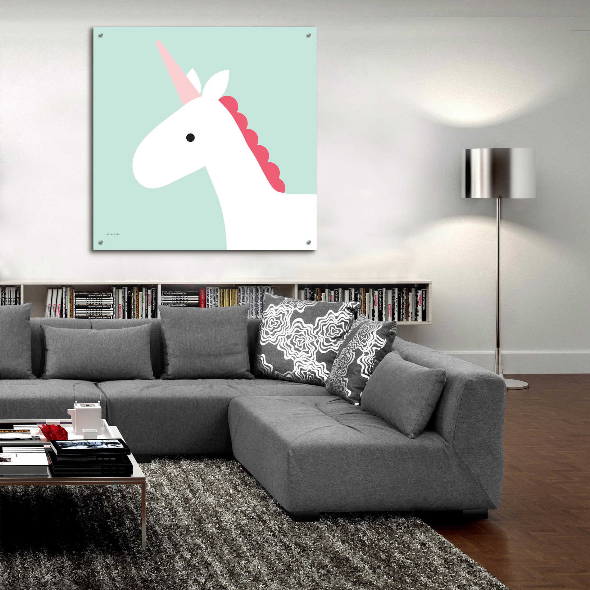 Epic Art 'Unicorn' by Ann Kelle Designs, Acrylic Glass Wall Art,36x36