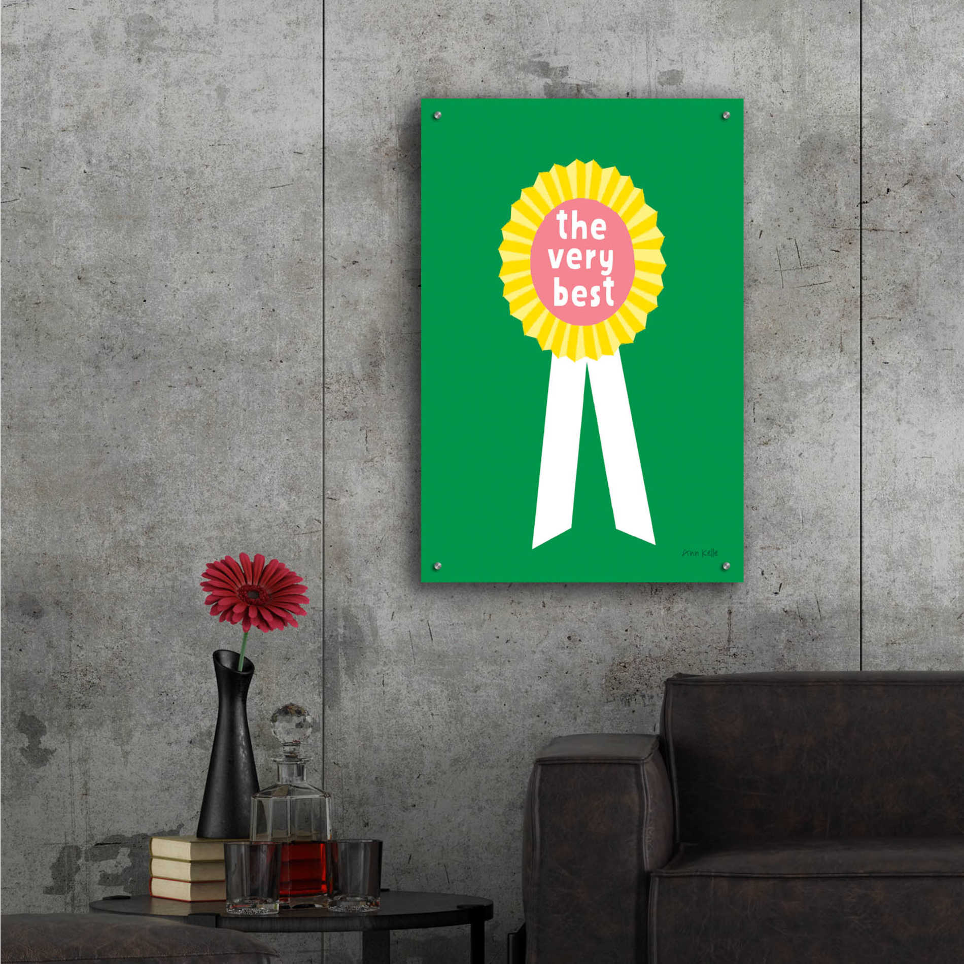 Epic Art 'Very Best Award' by Ann Kelle Designs, Acrylic Glass Wall Art,24x36