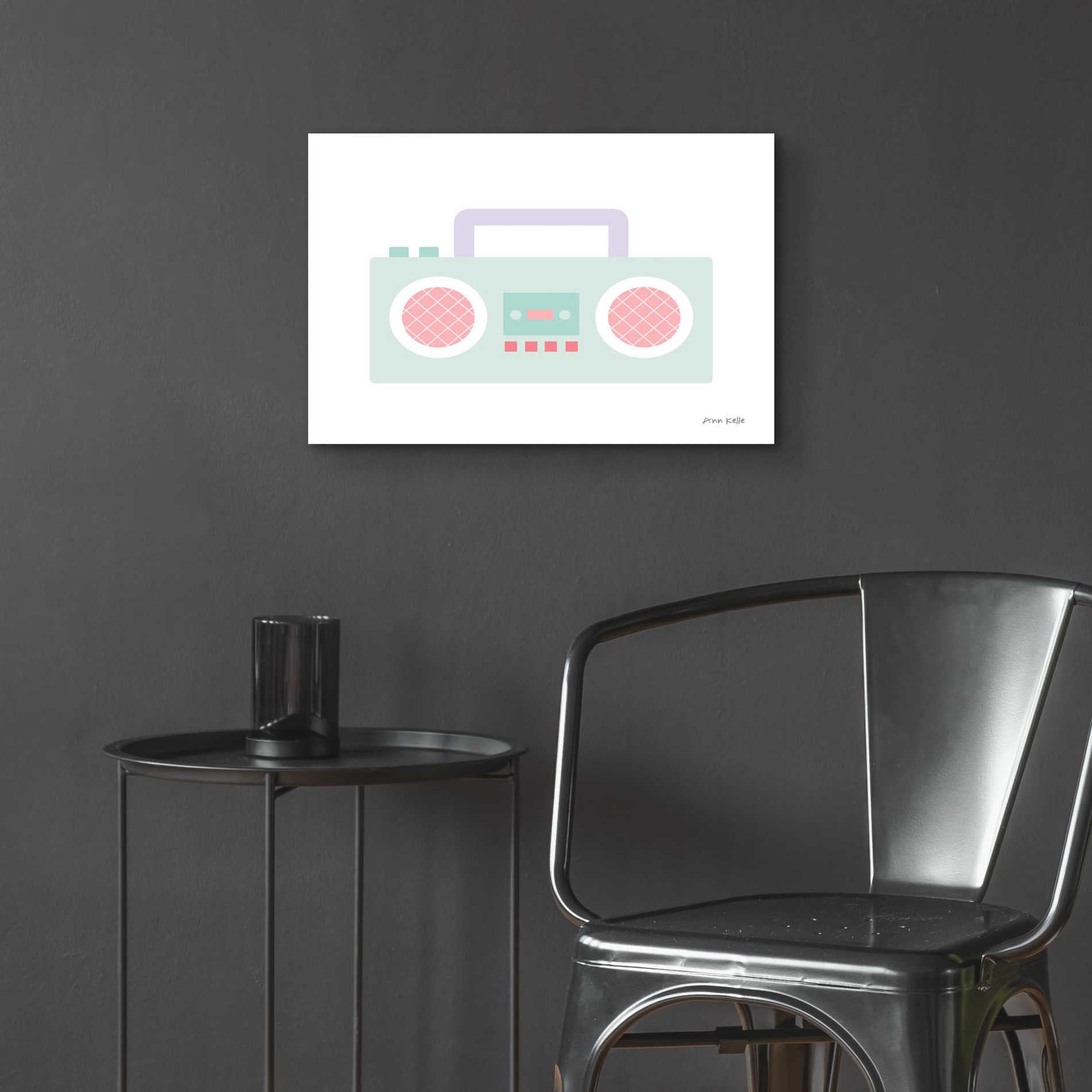 Epic Art 'Boombox' by Ann Kelle Designs, Acrylic Glass Wall Art,24x16