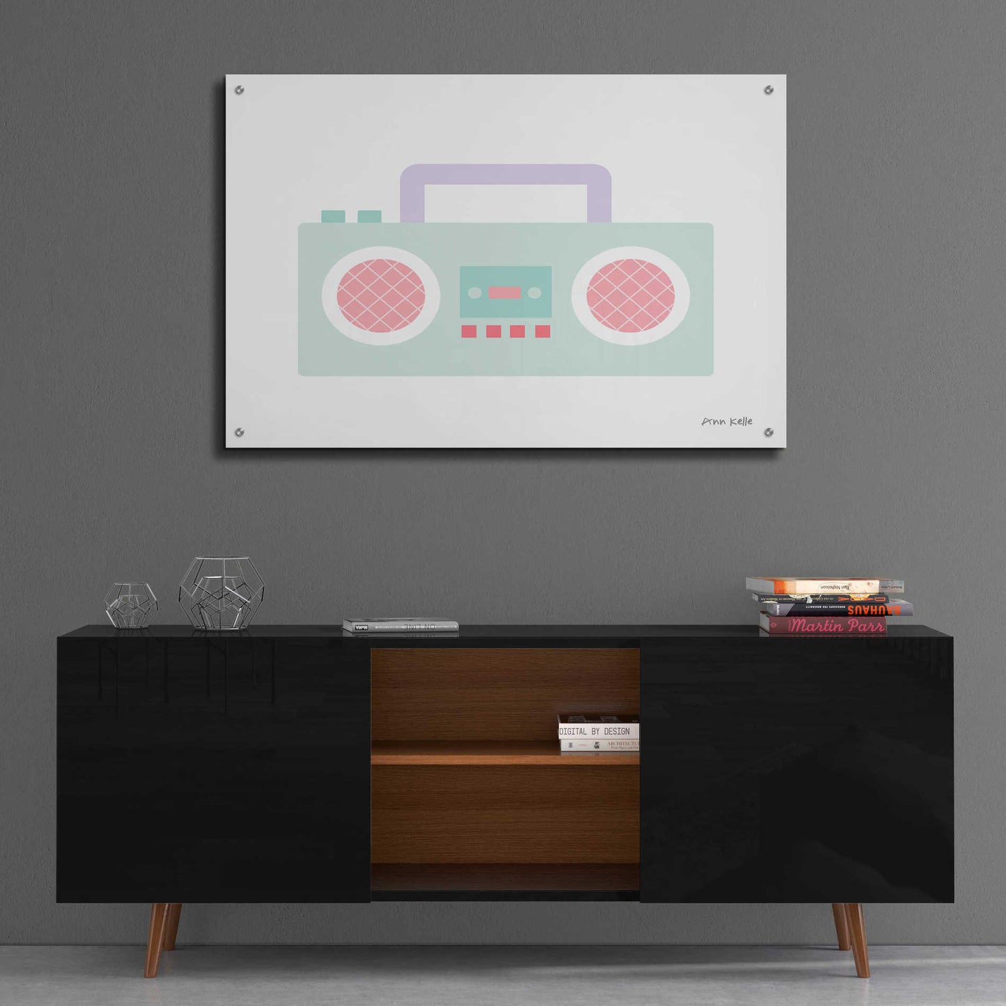 Epic Art 'Boombox' by Ann Kelle Designs, Acrylic Glass Wall Art,36x24