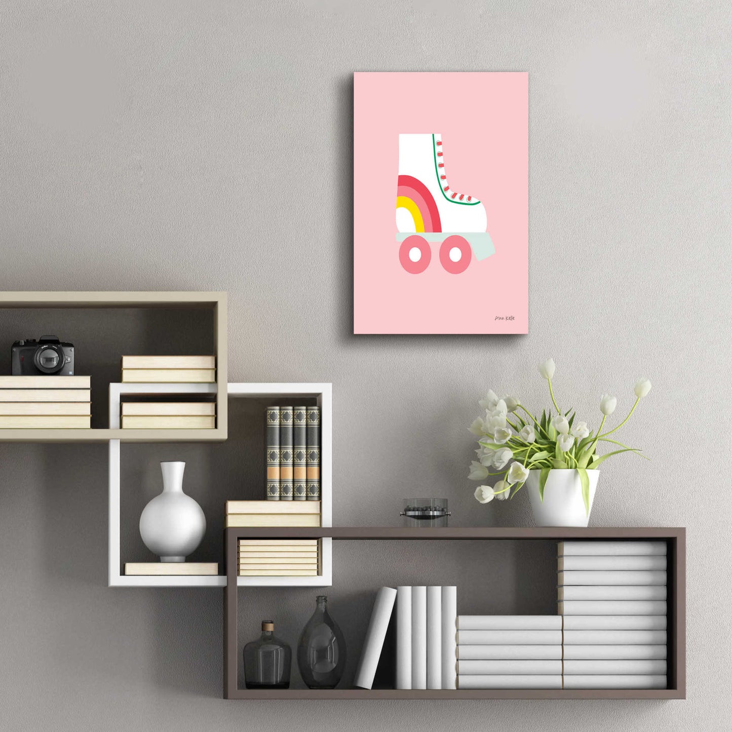 Epic Art 'Rollerskate' by Ann Kelle Designs, Acrylic Glass Wall Art,16x24