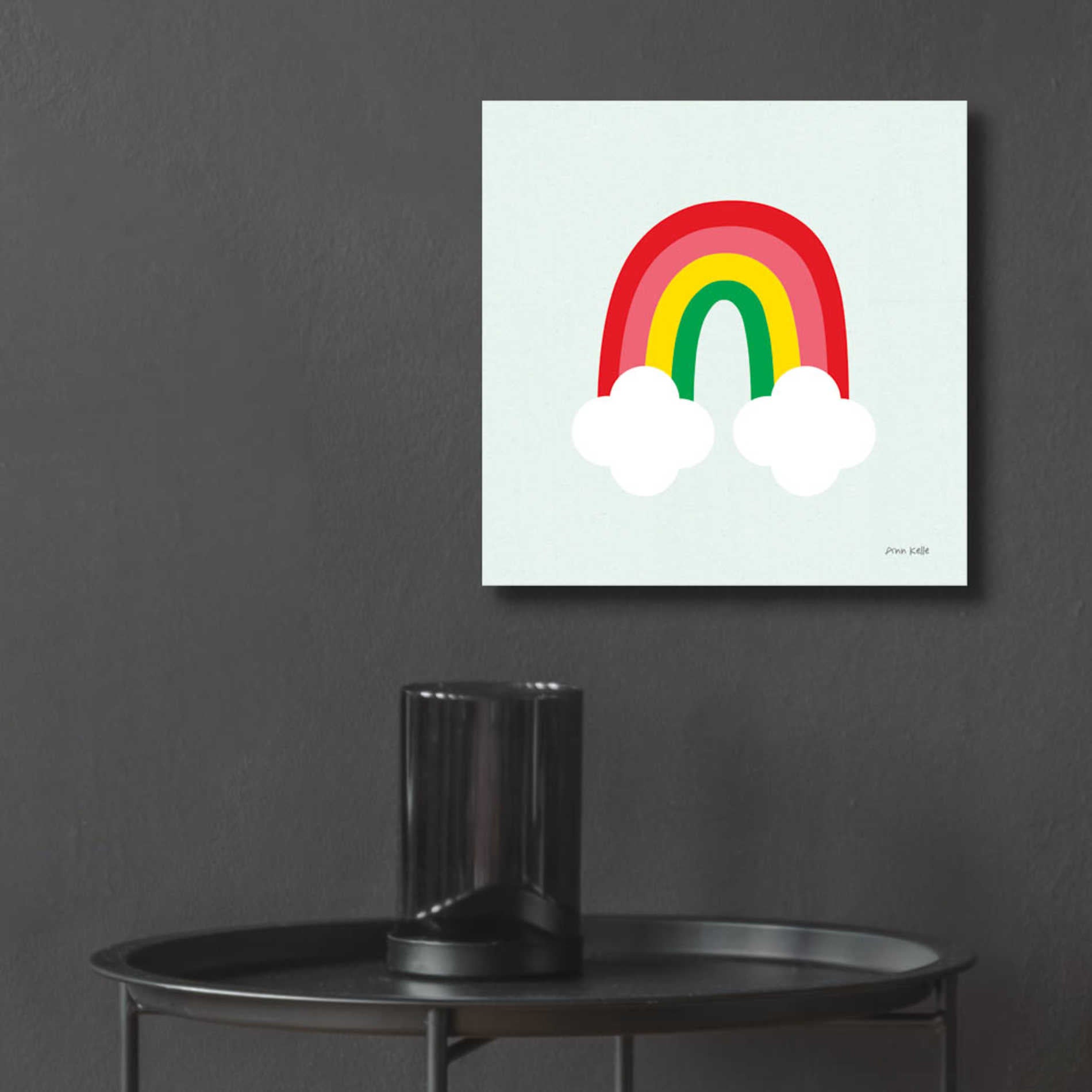 Epic Art 'Bright Rainbow I' by Ann Kelle Designs, Acrylic Glass Wall Art,12x12