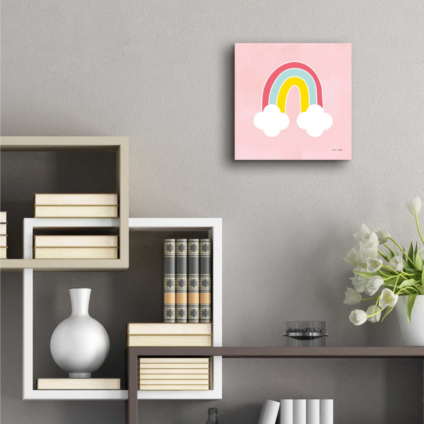 Epic Art 'His Rainbow' by Ann Kelle Designs, Acrylic Glass Wall Art,12x12