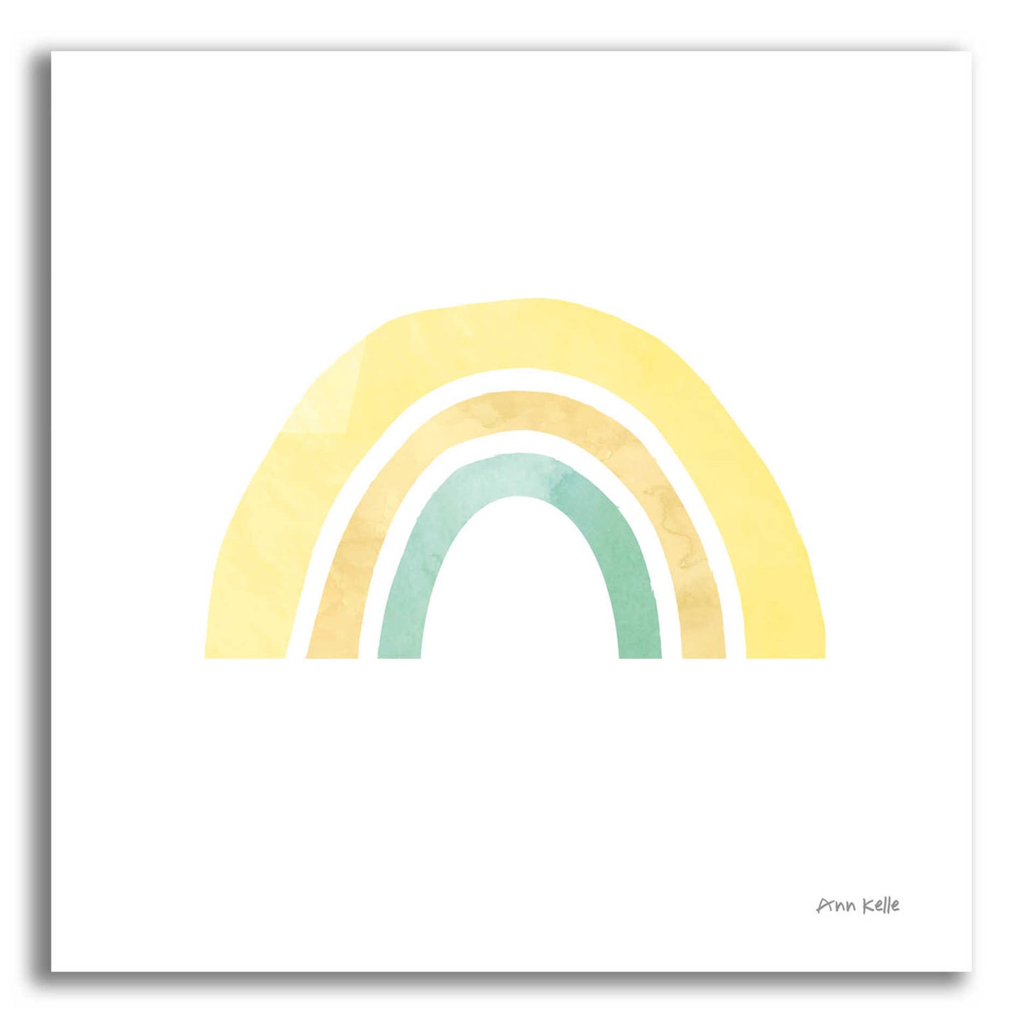 Epic Art 'Pastel Rainbow II' by Ann Kelle Designs, Acrylic Glass Wall Art,12x12