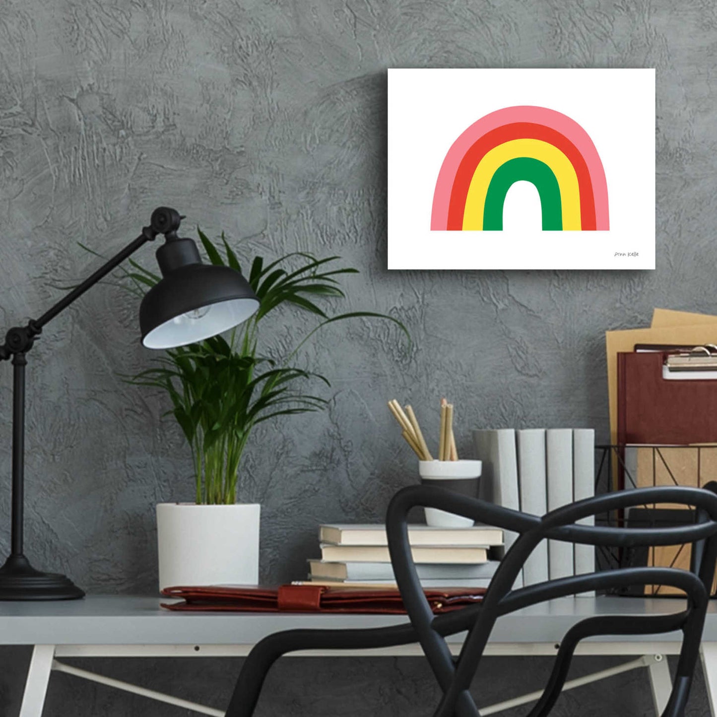 Epic Art 'Rainbow I' by Ann Kelle Designs, Acrylic Glass Wall Art,16x12