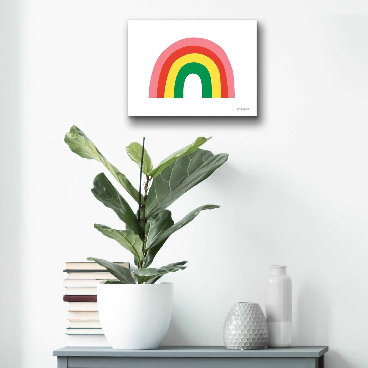 Epic Art 'Rainbow I' by Ann Kelle Designs, Acrylic Glass Wall Art,16x12