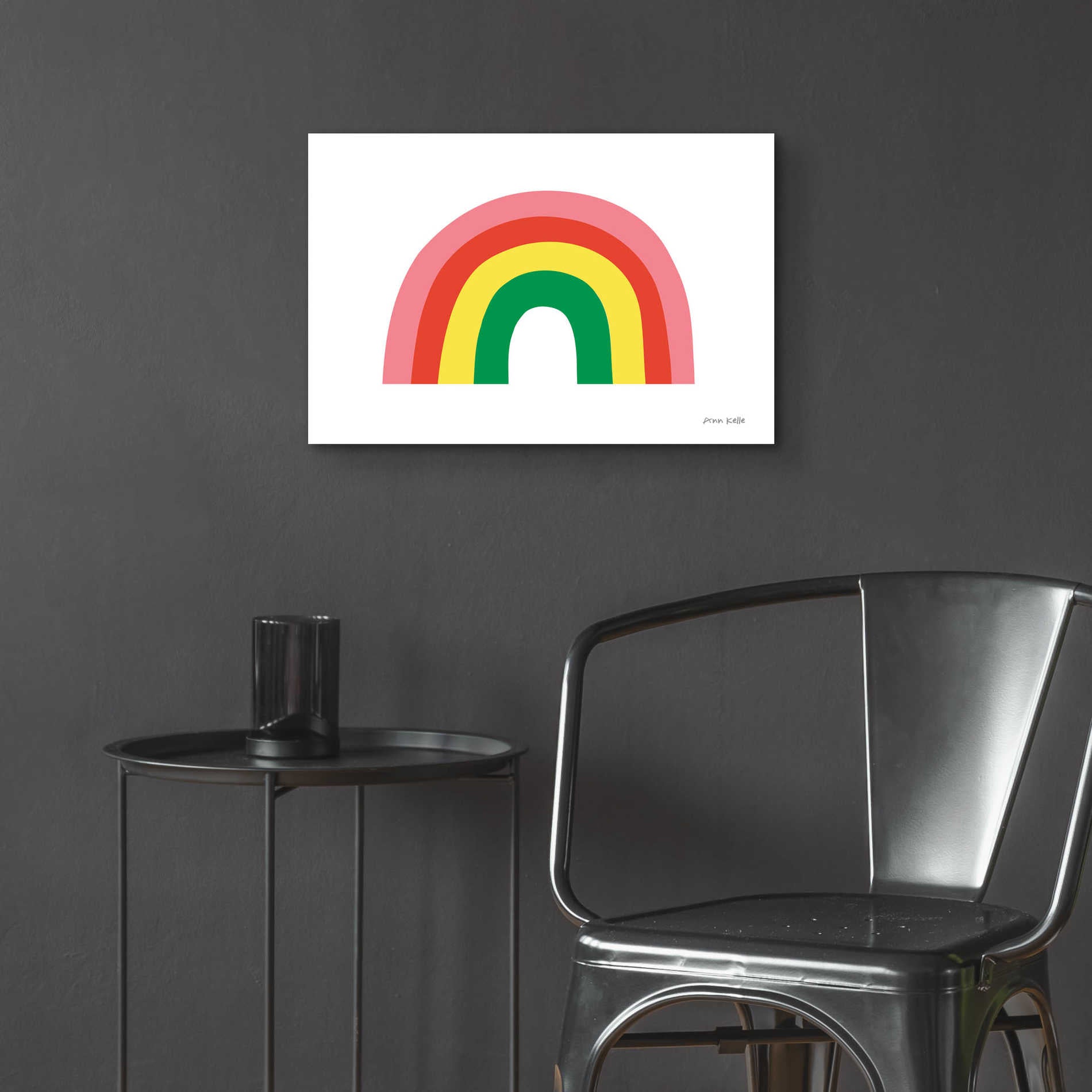 Epic Art 'Rainbow I' by Ann Kelle Designs, Acrylic Glass Wall Art,24x16