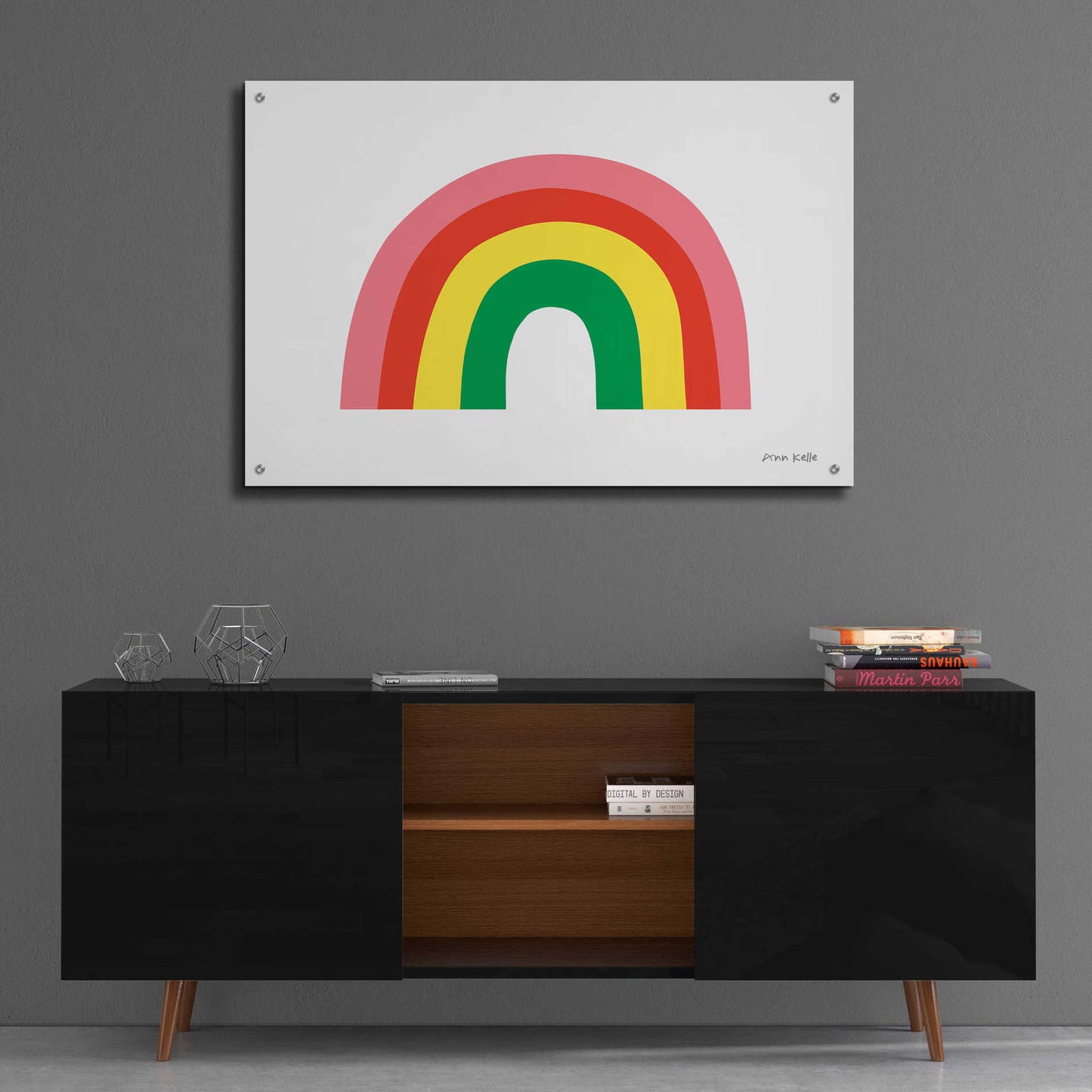 Epic Art 'Rainbow I' by Ann Kelle Designs, Acrylic Glass Wall Art,36x24