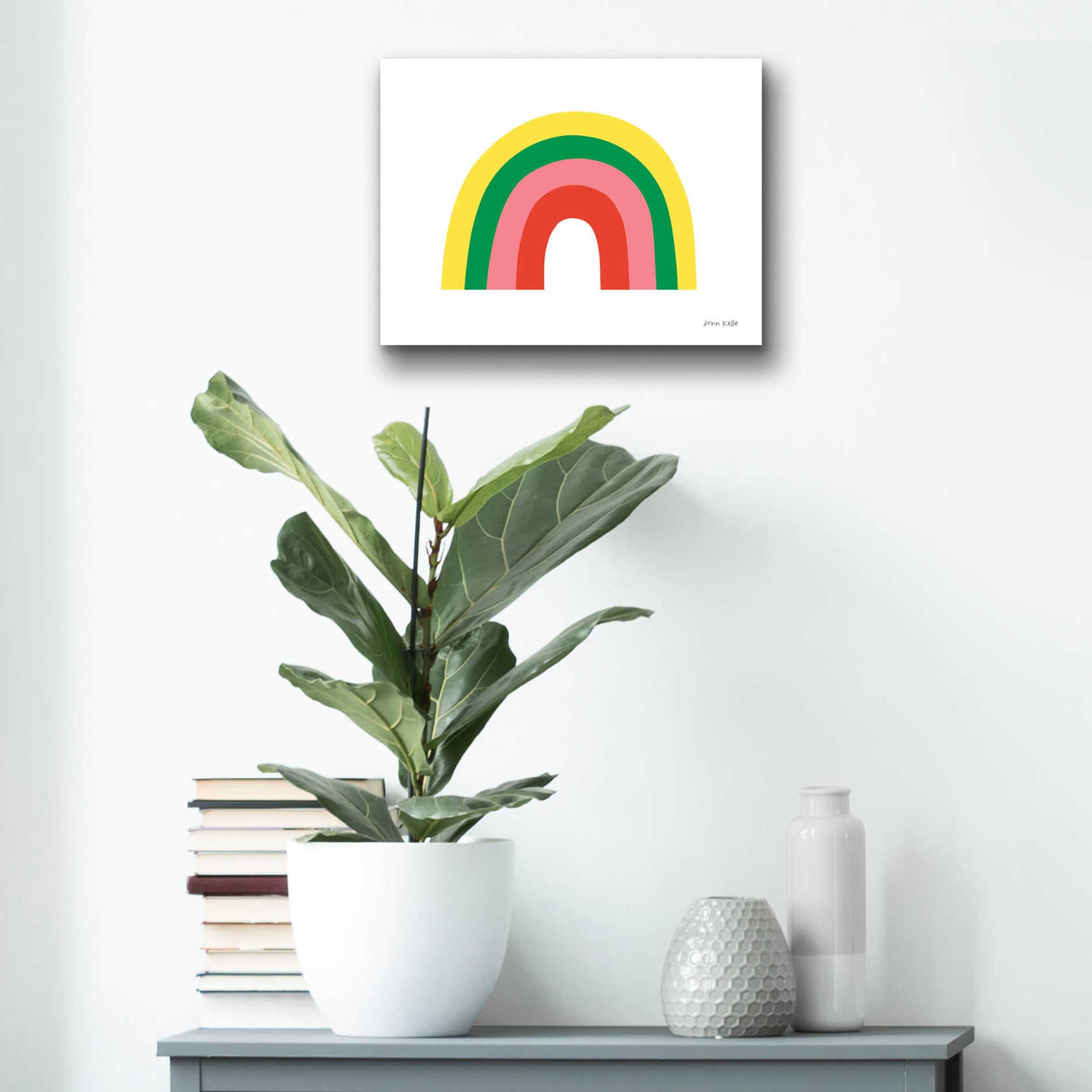 Epic Art 'Rainbow II' by Ann Kelle Designs, Acrylic Glass Wall Art,16x12