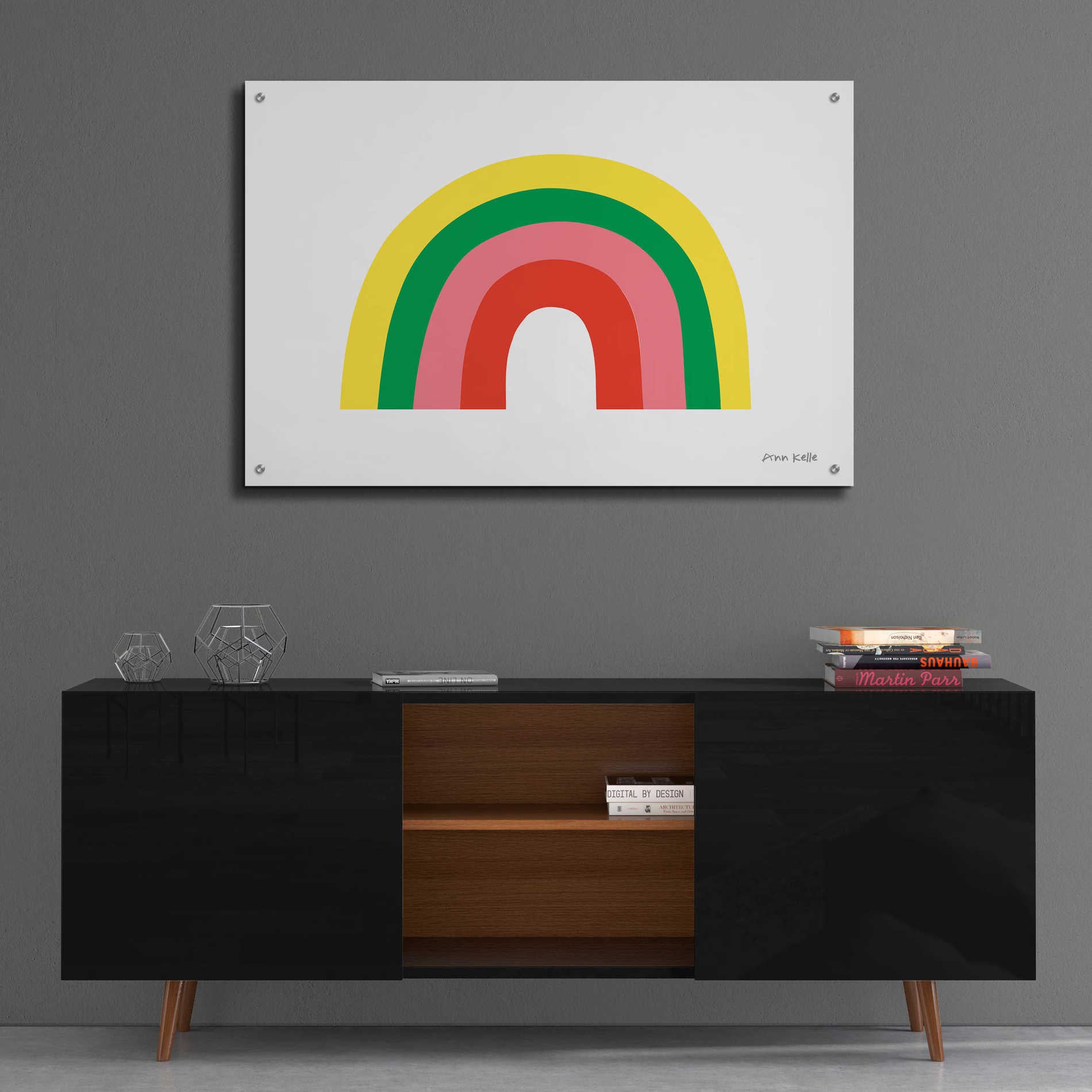 Epic Art 'Rainbow II' by Ann Kelle Designs, Acrylic Glass Wall Art,36x24