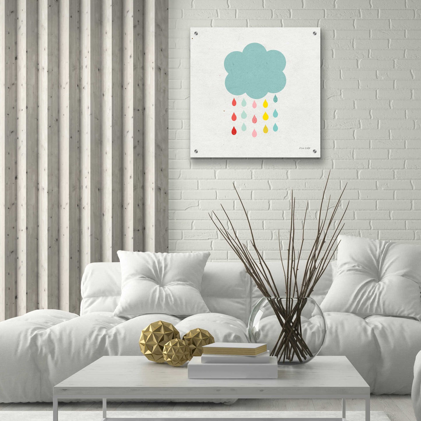 Epic Art 'Cloud I' by Ann Kelle Designs, Acrylic Glass Wall Art,24x24