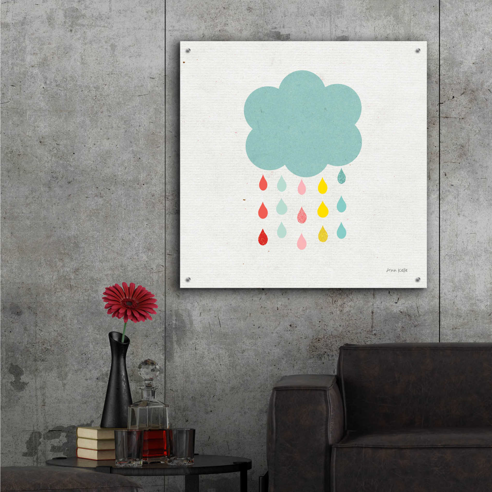 Epic Art 'Cloud I' by Ann Kelle Designs, Acrylic Glass Wall Art,36x36