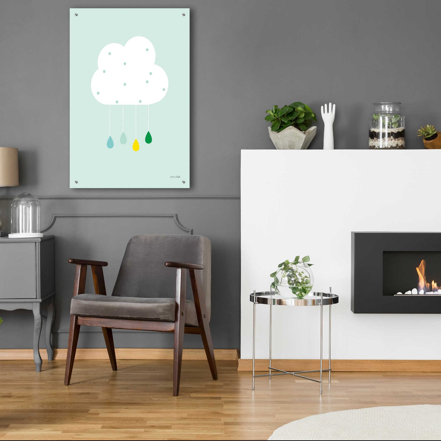 Epic Art 'Cloud II' by Ann Kelle Designs, Acrylic Glass Wall Art,24x36