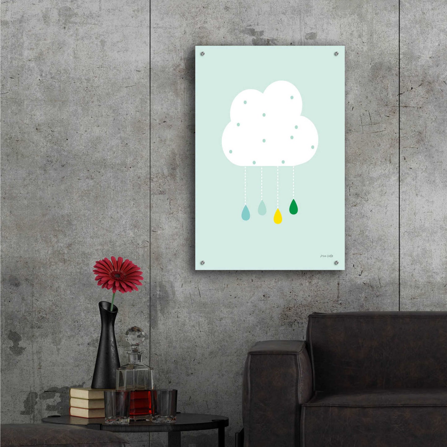 Epic Art 'Cloud II' by Ann Kelle Designs, Acrylic Glass Wall Art,24x36