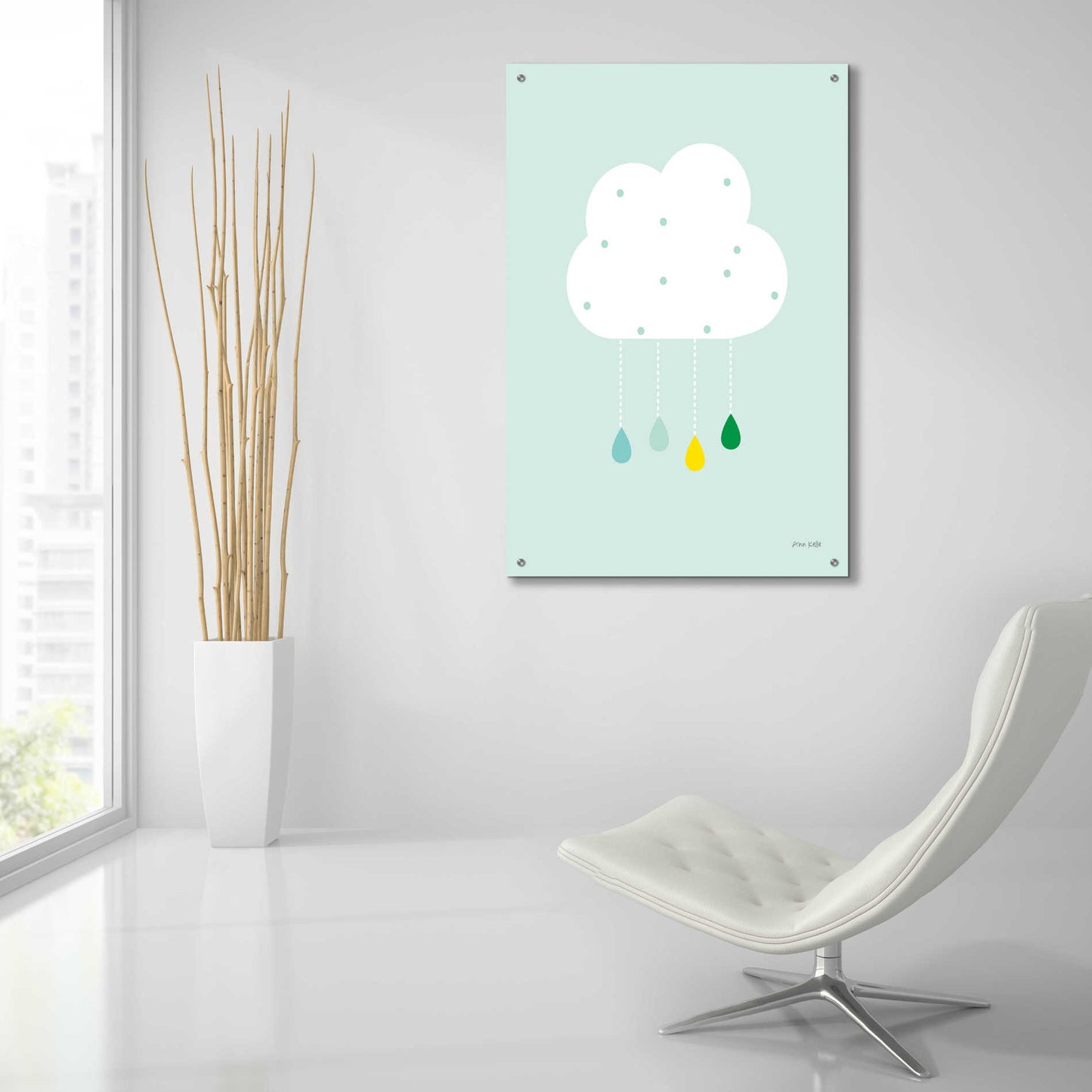 Epic Art 'Cloud II' by Ann Kelle Designs, Acrylic Glass Wall Art,24x36