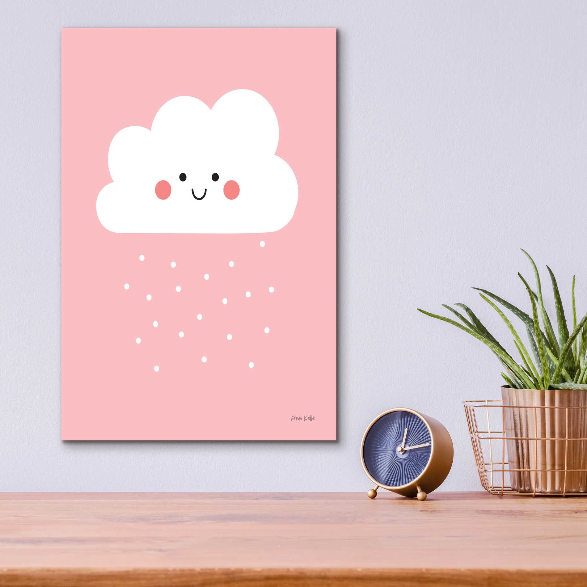 Epic Art 'Happy Cloud I' by Ann Kelle Designs, Acrylic Glass Wall Art,12x16