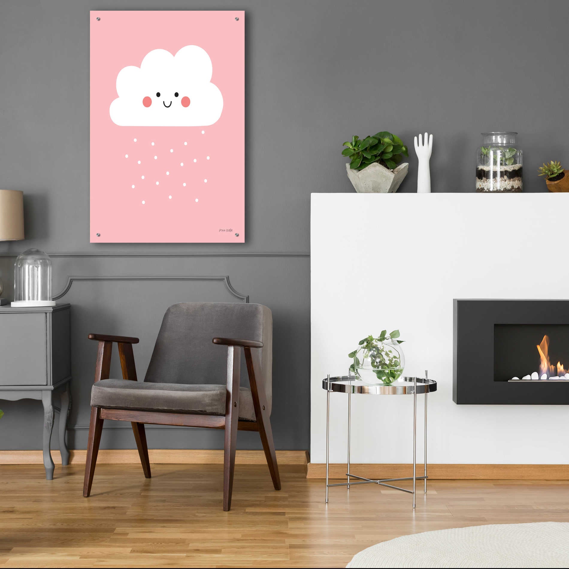 Epic Art 'Happy Cloud I' by Ann Kelle Designs, Acrylic Glass Wall Art,24x36