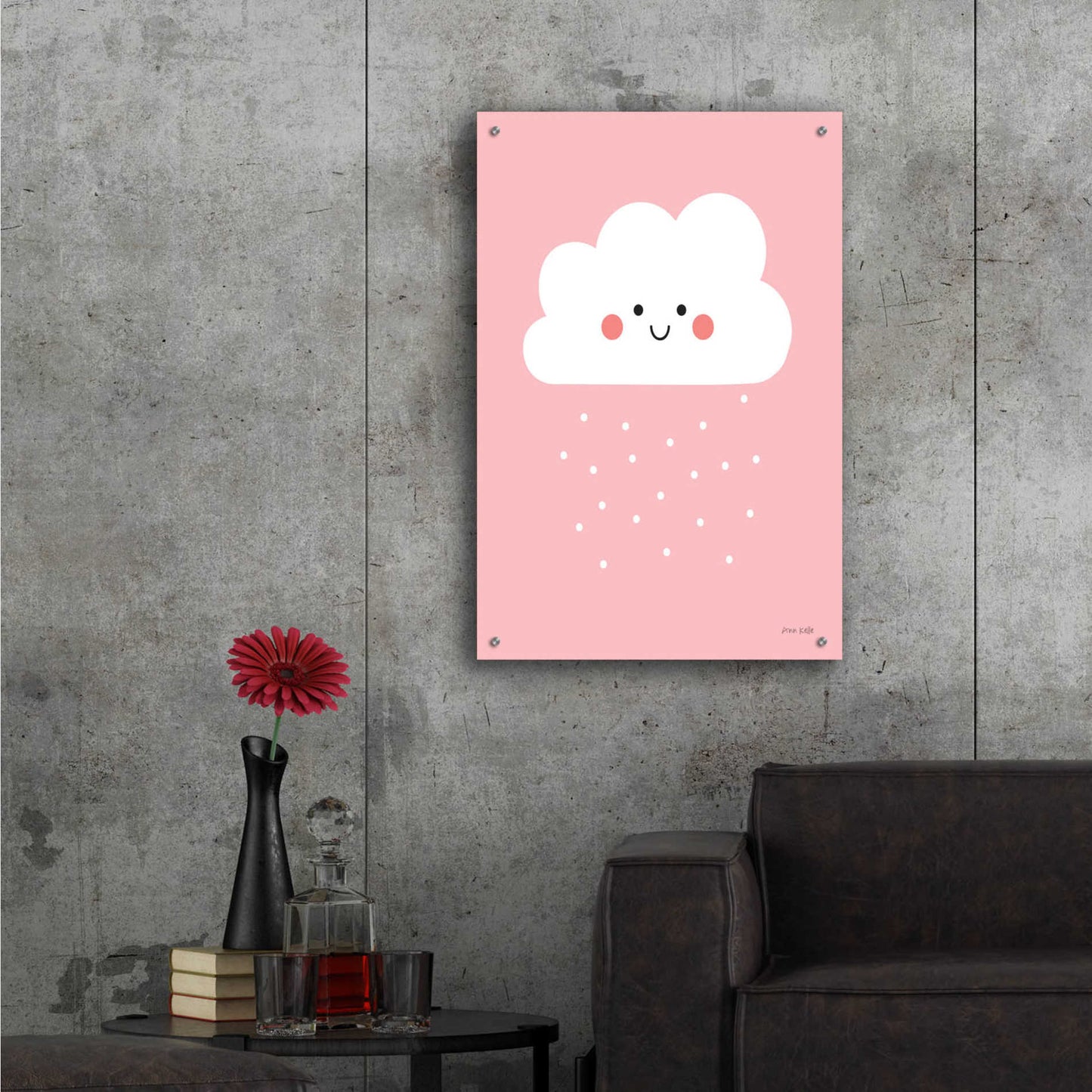 Epic Art 'Happy Cloud I' by Ann Kelle Designs, Acrylic Glass Wall Art,24x36