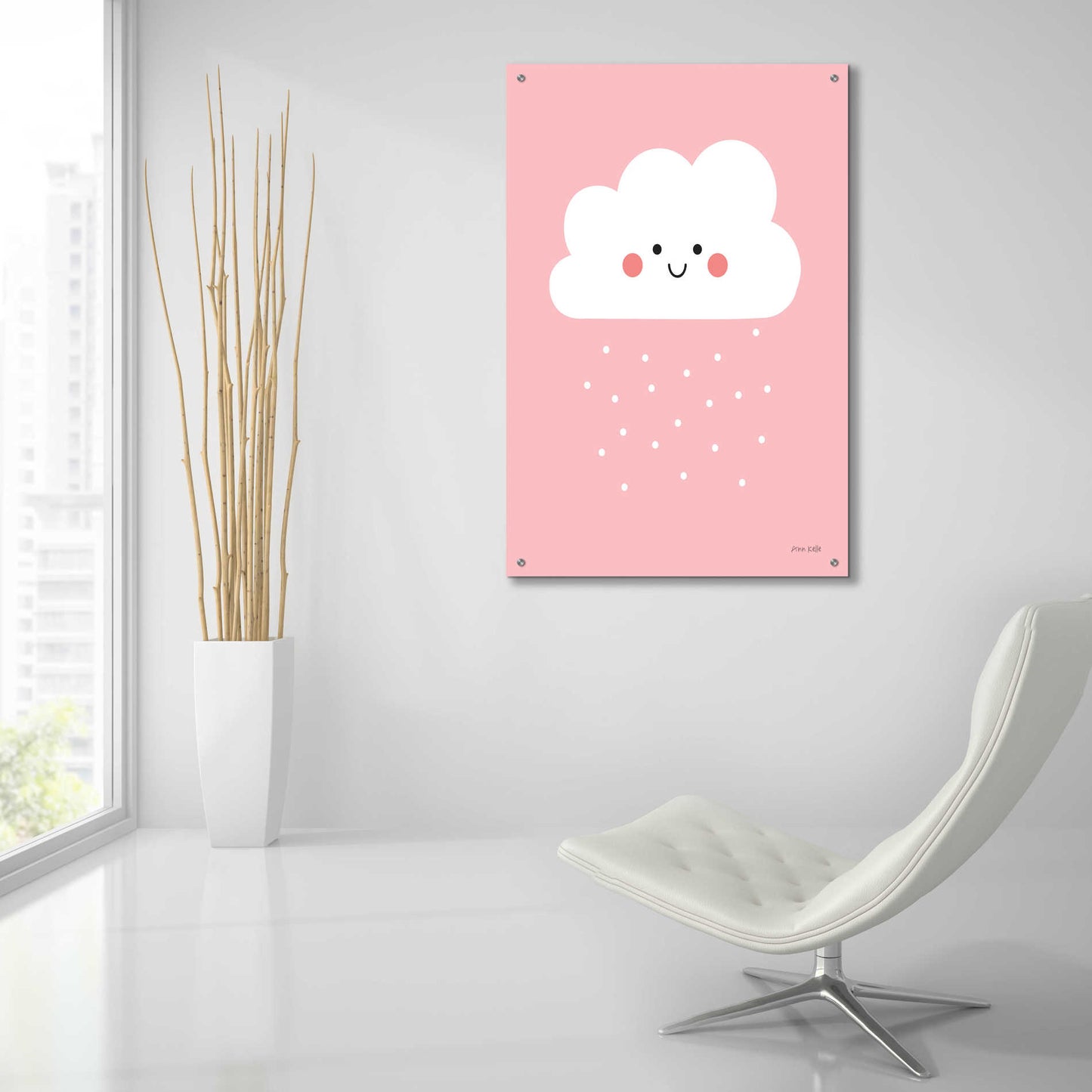 Epic Art 'Happy Cloud I' by Ann Kelle Designs, Acrylic Glass Wall Art,24x36