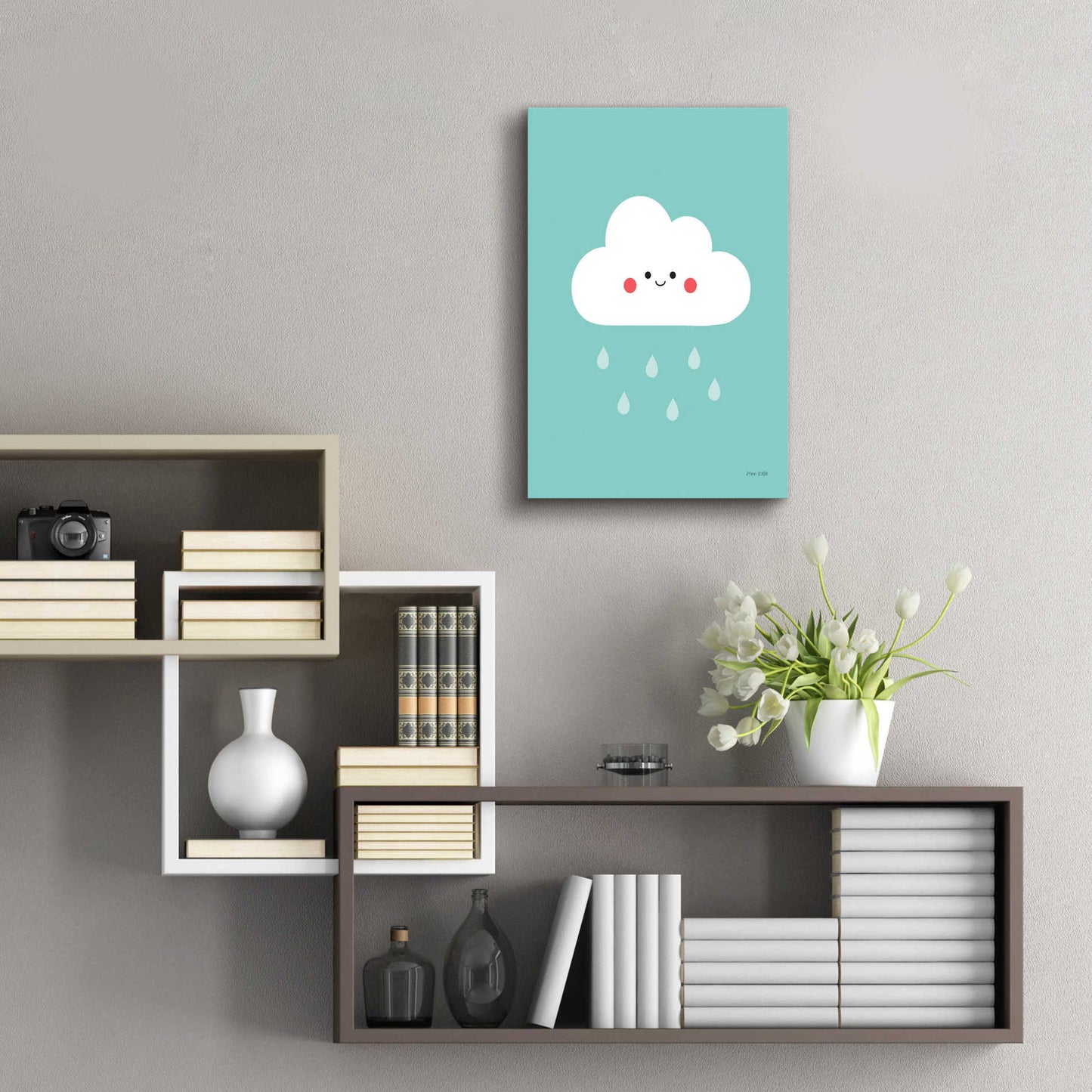 Epic Art 'Happy Cloud II' by Ann Kelle Designs, Acrylic Glass Wall Art,16x24