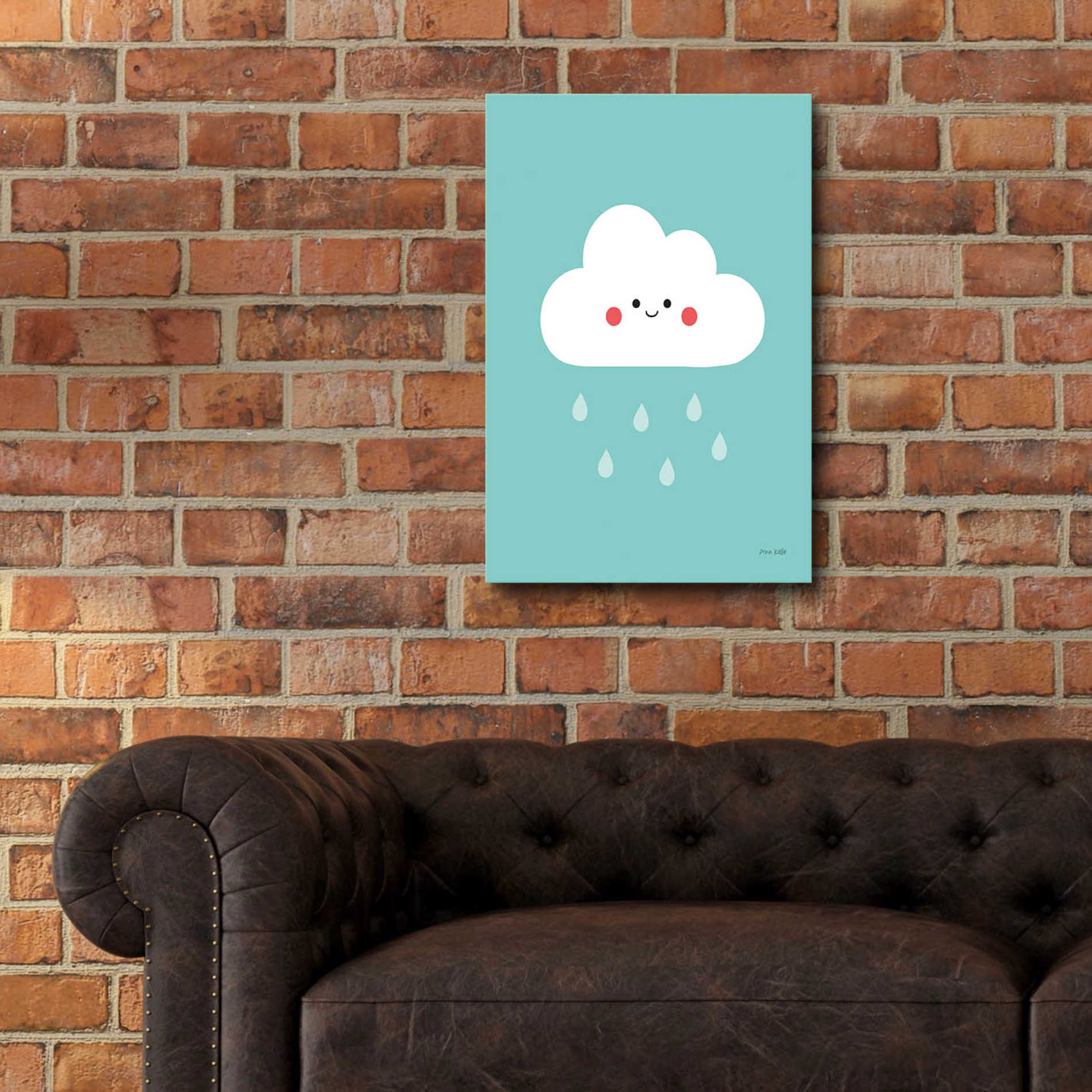 Epic Art 'Happy Cloud II' by Ann Kelle Designs, Acrylic Glass Wall Art,16x24