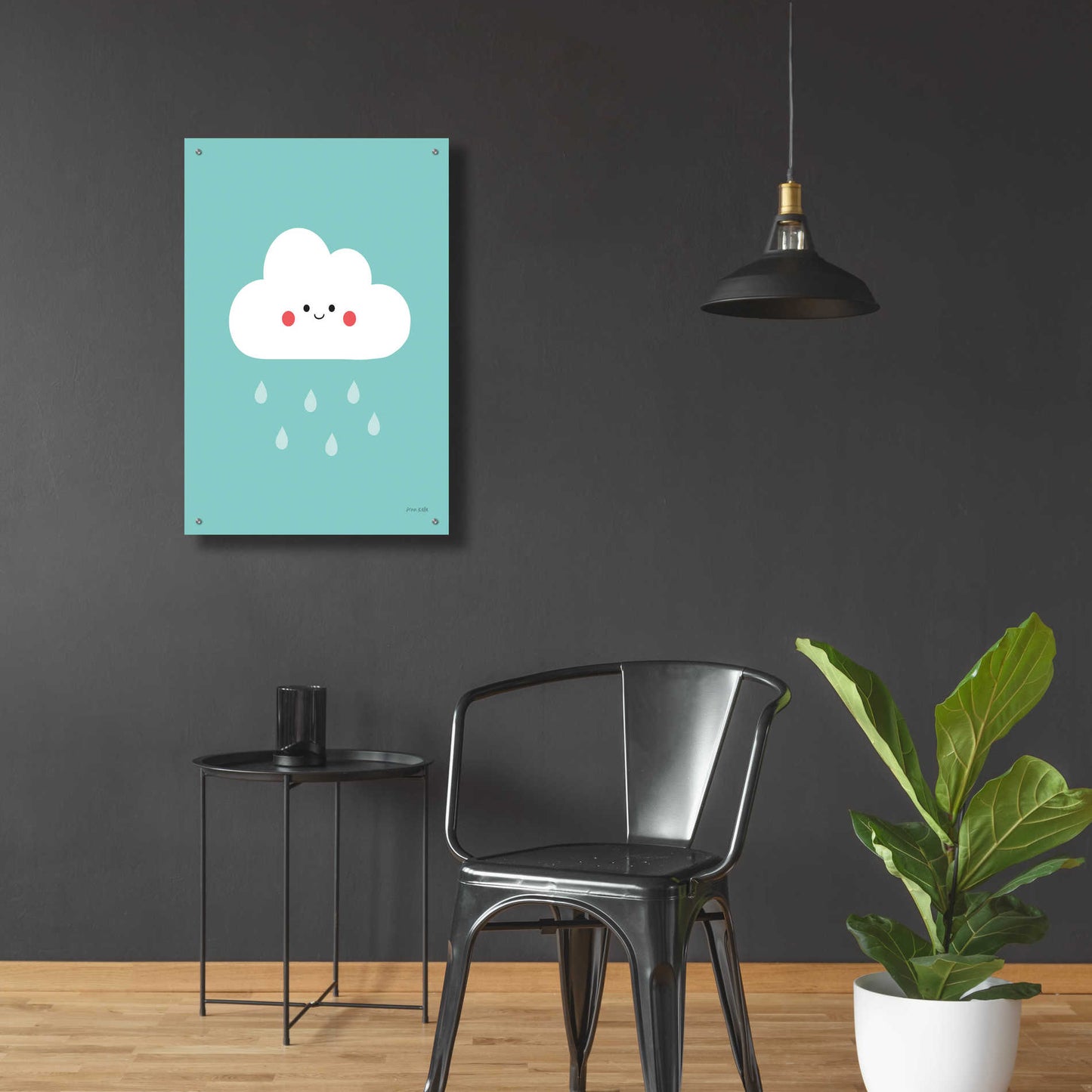 Epic Art 'Happy Cloud II' by Ann Kelle Designs, Acrylic Glass Wall Art,24x36