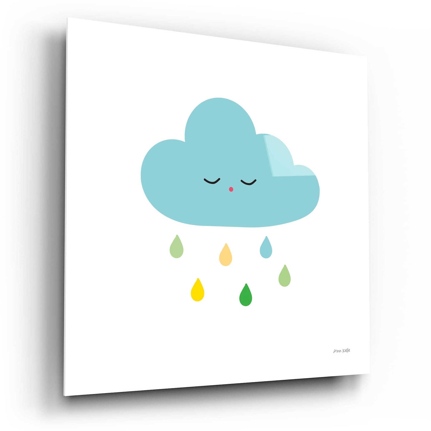 Epic Art 'Sleepy Cloud I' by Ann Kelle Designs, Acrylic Glass Wall Art,12x12