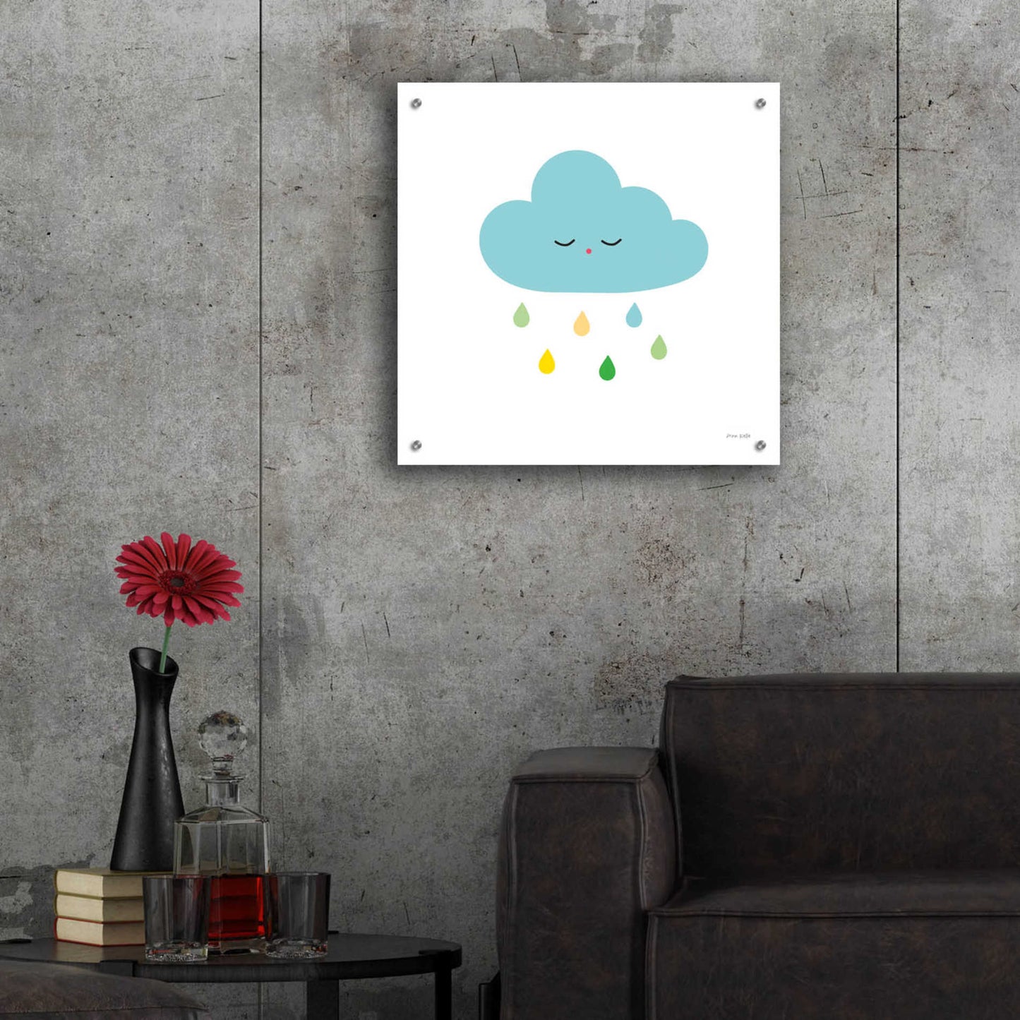 Epic Art 'Sleepy Cloud I' by Ann Kelle Designs, Acrylic Glass Wall Art,24x24