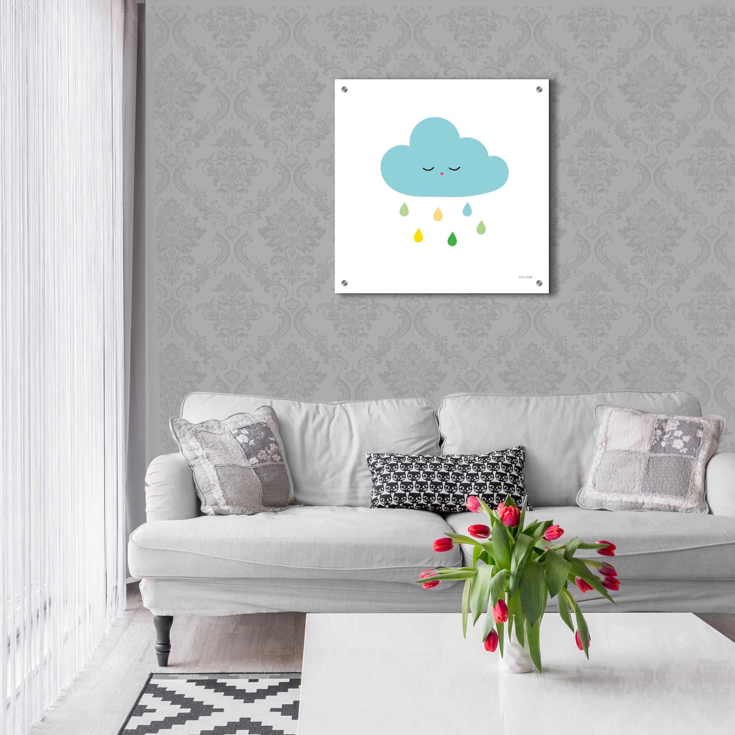 Epic Art 'Sleepy Cloud I' by Ann Kelle Designs, Acrylic Glass Wall Art,24x24