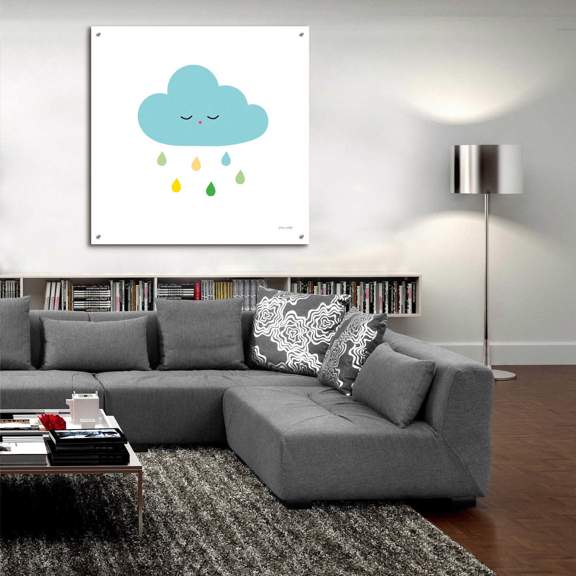 Epic Art 'Sleepy Cloud I' by Ann Kelle Designs, Acrylic Glass Wall Art,36x36