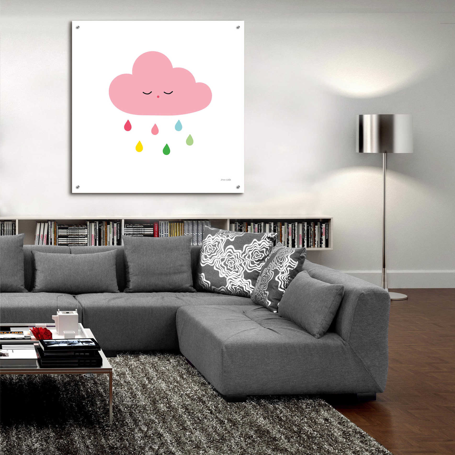 Epic Art 'Sleepy Cloud II' by Ann Kelle Designs, Acrylic Glass Wall Art,36x36