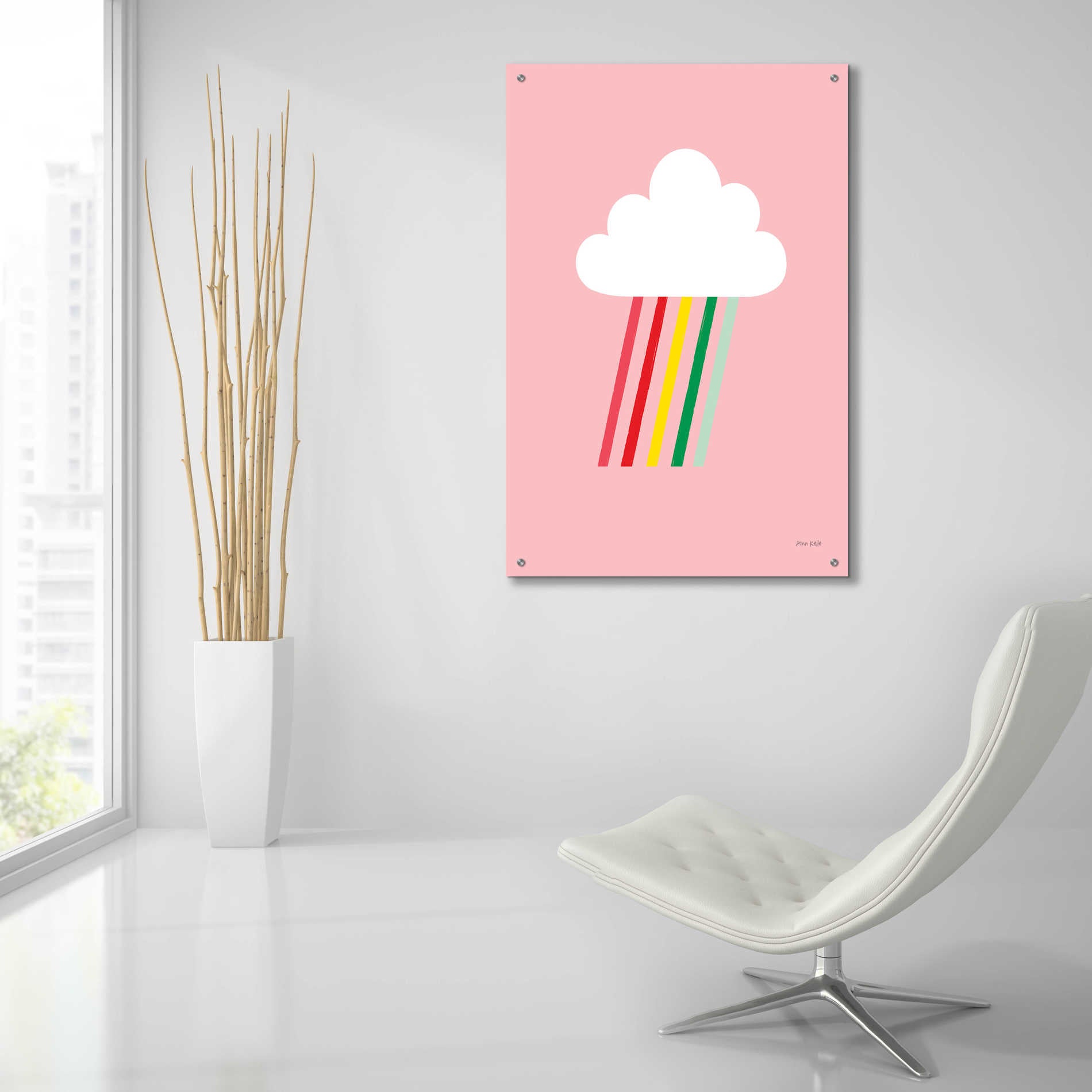 Epic Art 'Rainbow Rays I' by Ann Kelle Designs, Acrylic Glass Wall Art,24x36