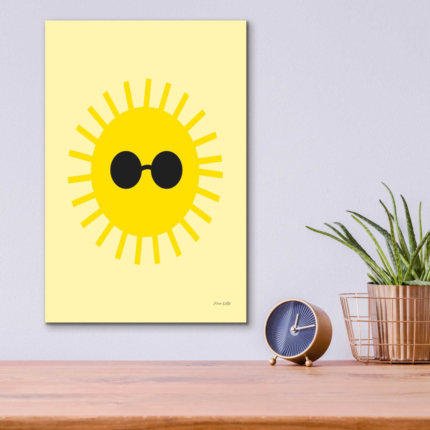 Epic Art 'Sunny' by Ann Kelle Designs, Acrylic Glass Wall Art,12x16