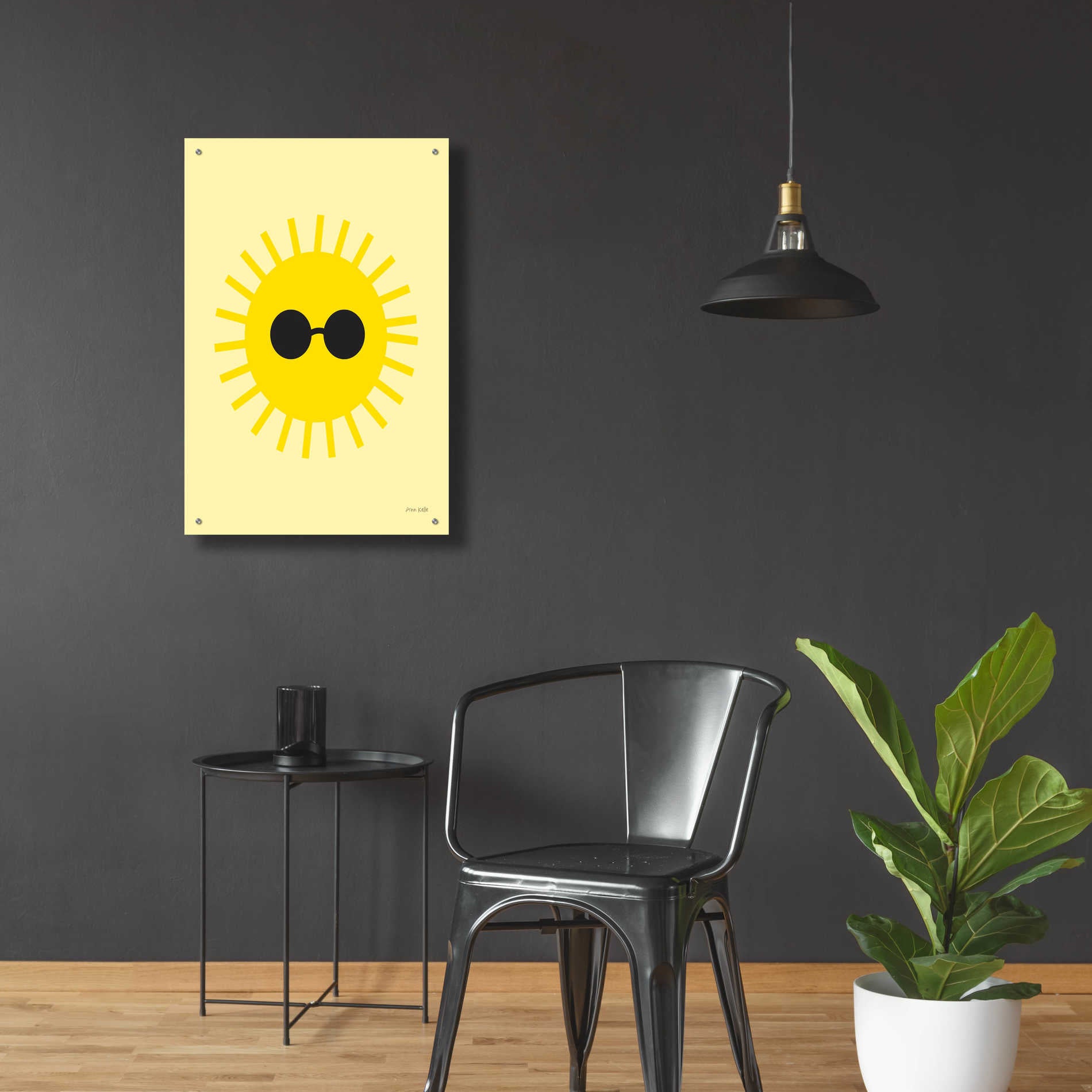 Epic Art 'Sunny' by Ann Kelle Designs, Acrylic Glass Wall Art,24x36