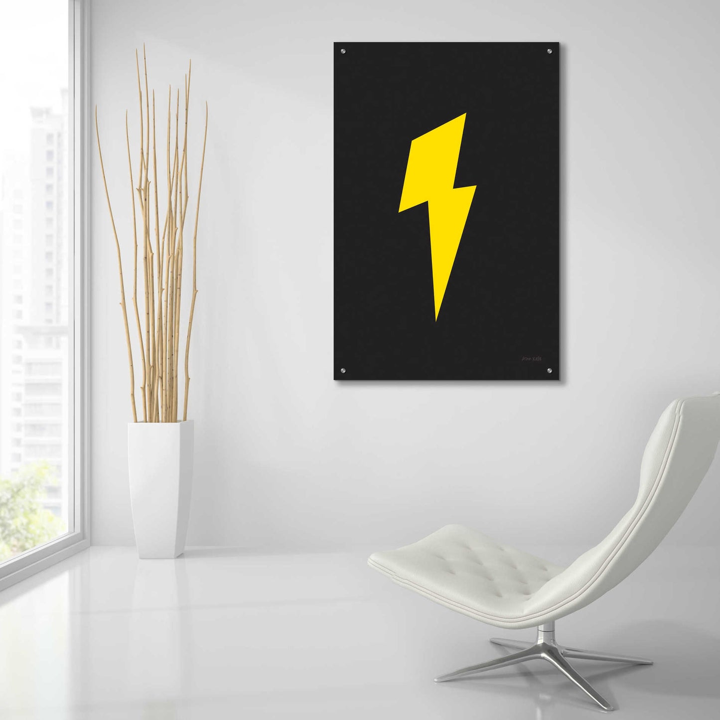 Epic Art 'Lightning' by Ann Kelle Designs, Acrylic Glass Wall Art,24x36