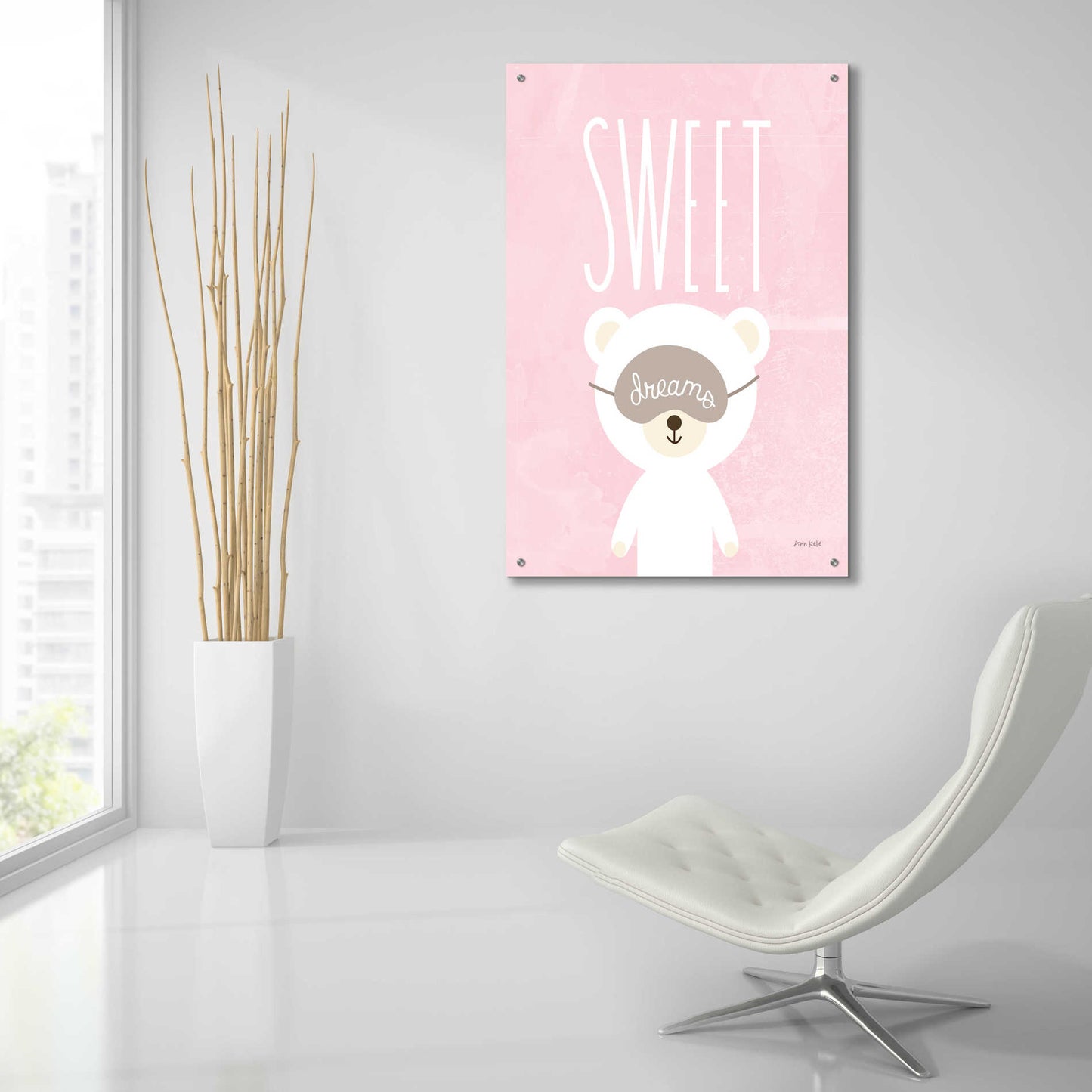 Epic Art 'Sweet Dreams Pink' by Ann Kelle Designs, Acrylic Glass Wall Art,24x36