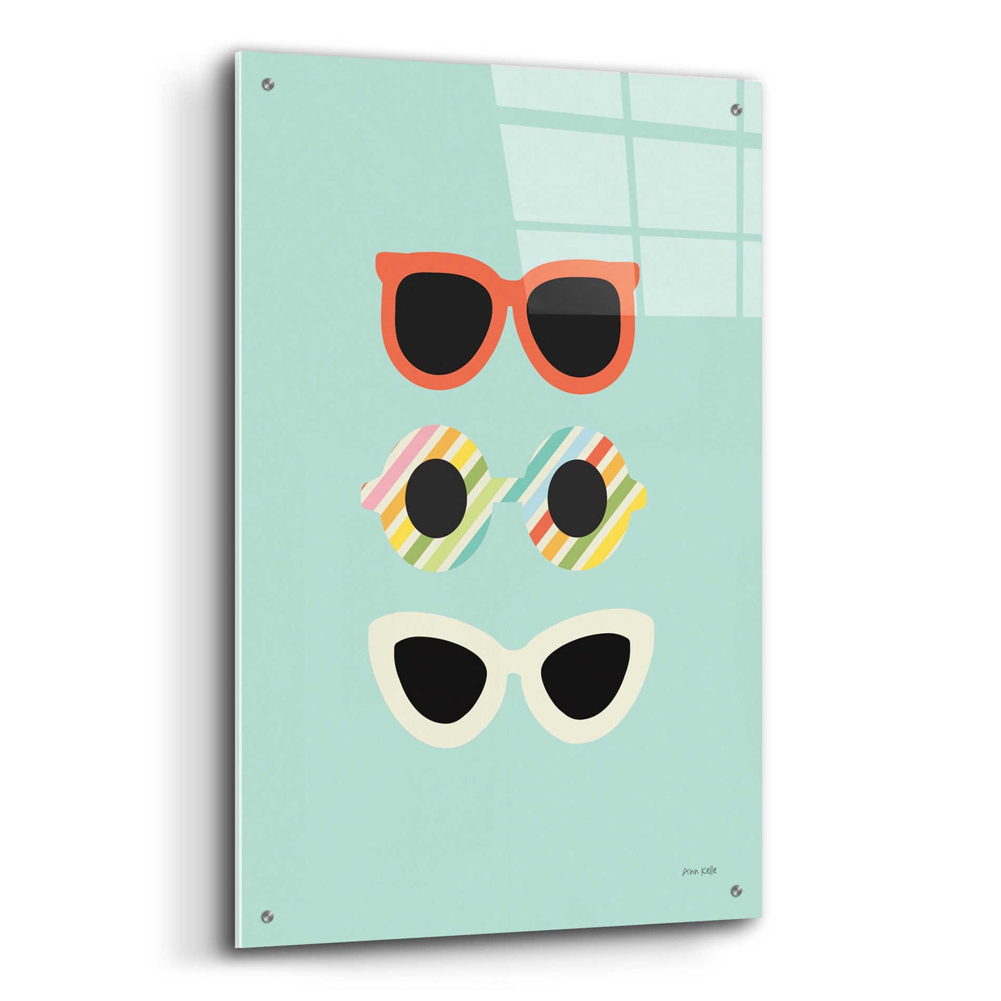 Epic Art 'Glamour Sunglasses' by Ann Kelle Designs, Acrylic Glass Wall Art,24x36