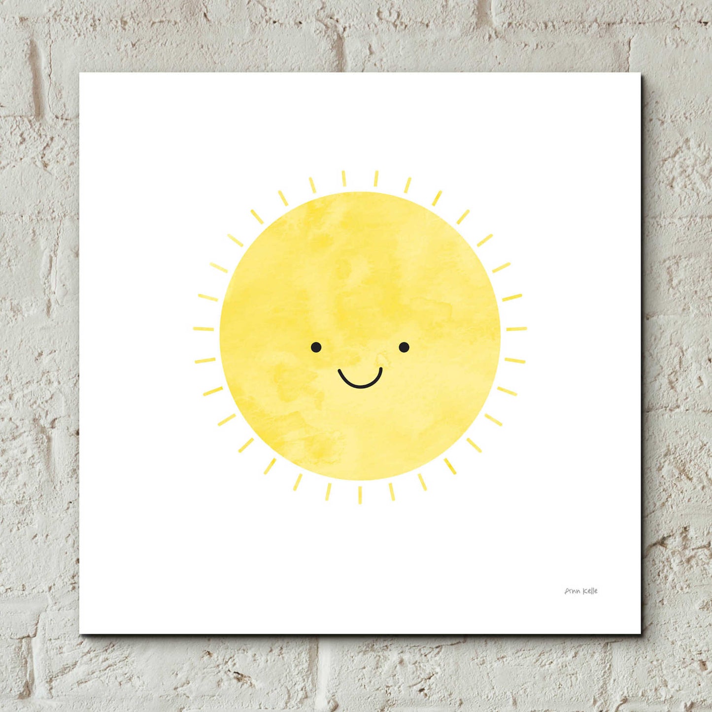 Epic Art 'Sunny Smile Days' by Ann Kelle Designs, Acrylic Glass Wall Art,12x12