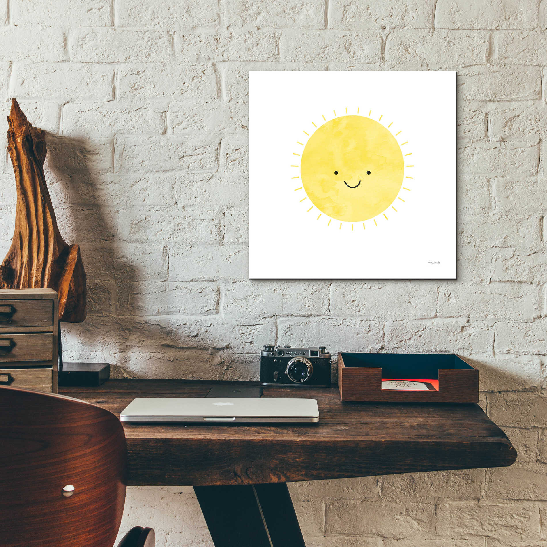 Epic Art 'Sunny Smile Days' by Ann Kelle Designs, Acrylic Glass Wall Art,12x12