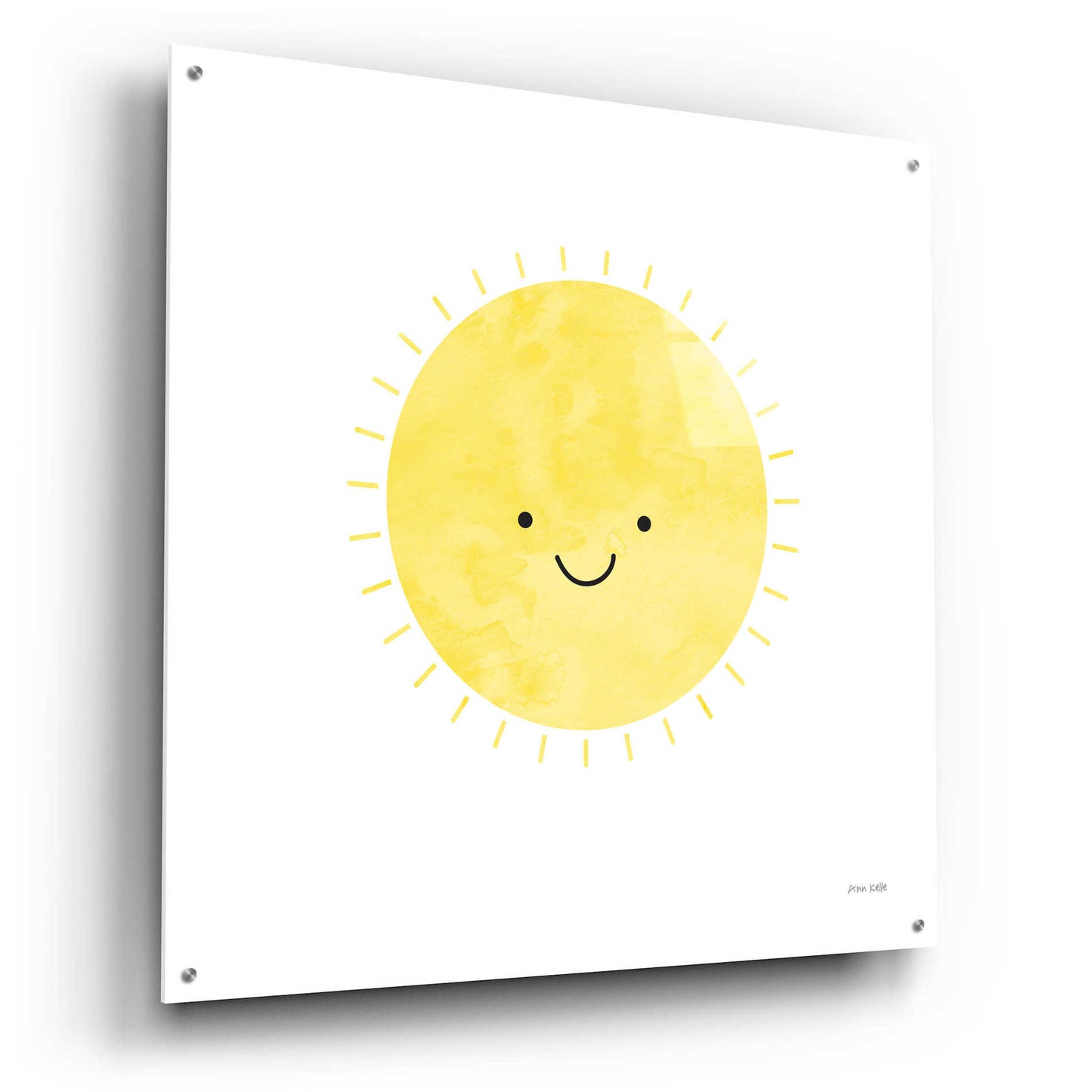 Epic Art 'Sunny Smile Days' by Ann Kelle Designs, Acrylic Glass Wall Art,36x36