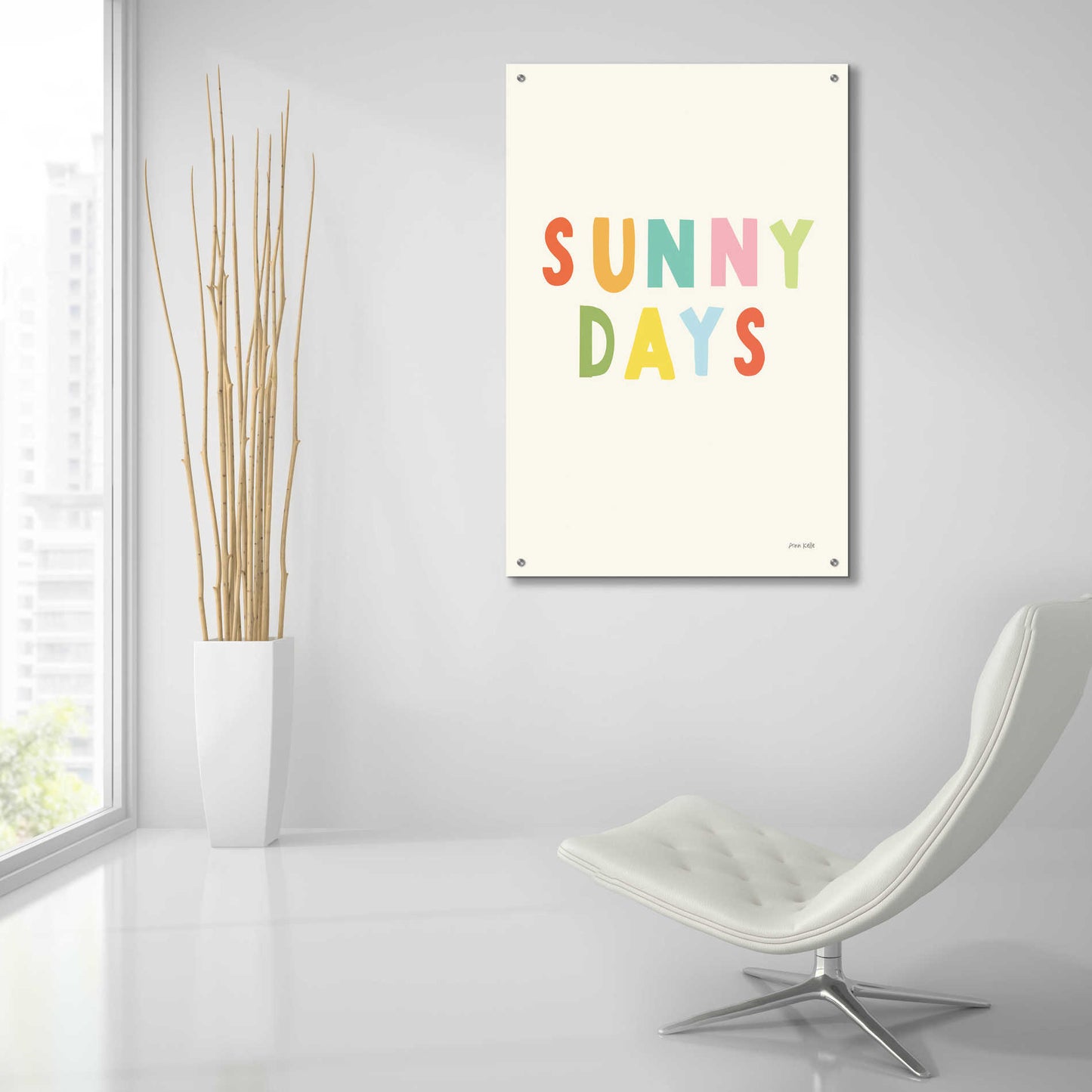 Epic Art 'Sunny Days' by Ann Kelle Designs, Acrylic Glass Wall Art,24x36