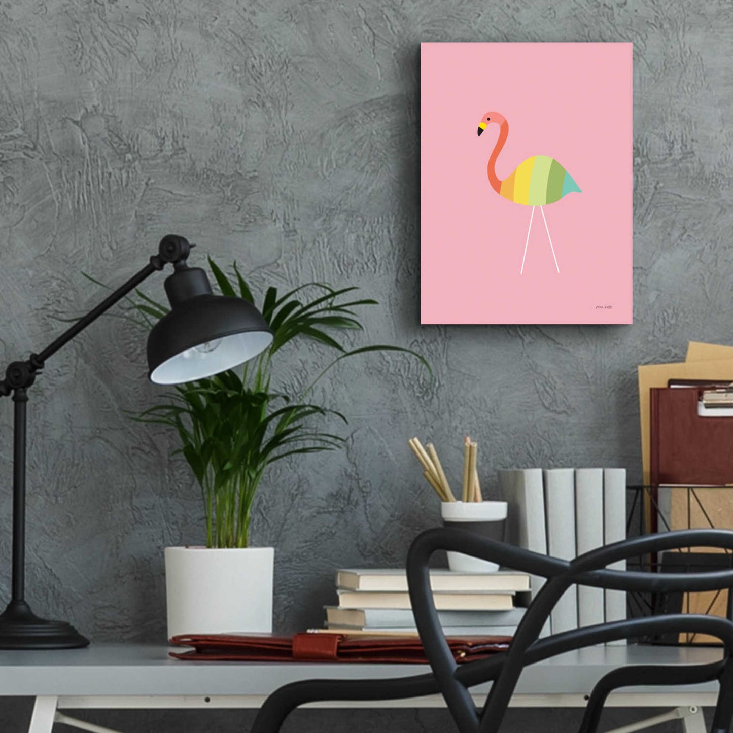 Epic Art 'Flamingo Colors' by Ann Kelle Designs, Acrylic Glass Wall Art,12x16