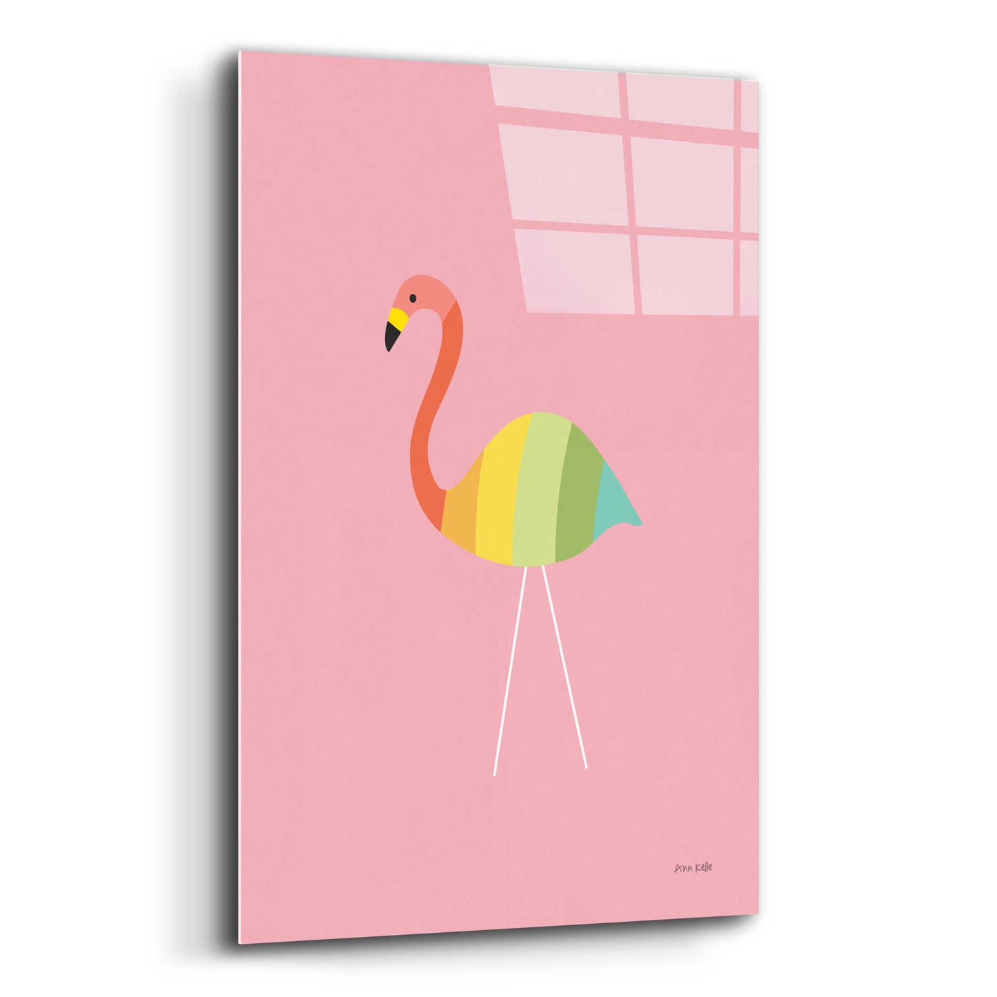 Epic Art 'Flamingo Colors' by Ann Kelle Designs, Acrylic Glass Wall Art,16x24