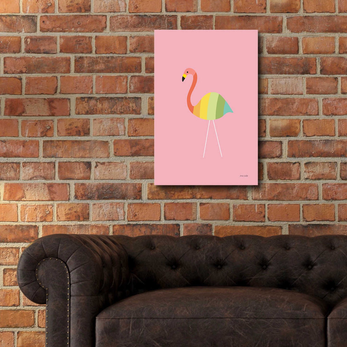 Epic Art 'Flamingo Colors' by Ann Kelle Designs, Acrylic Glass Wall Art,16x24