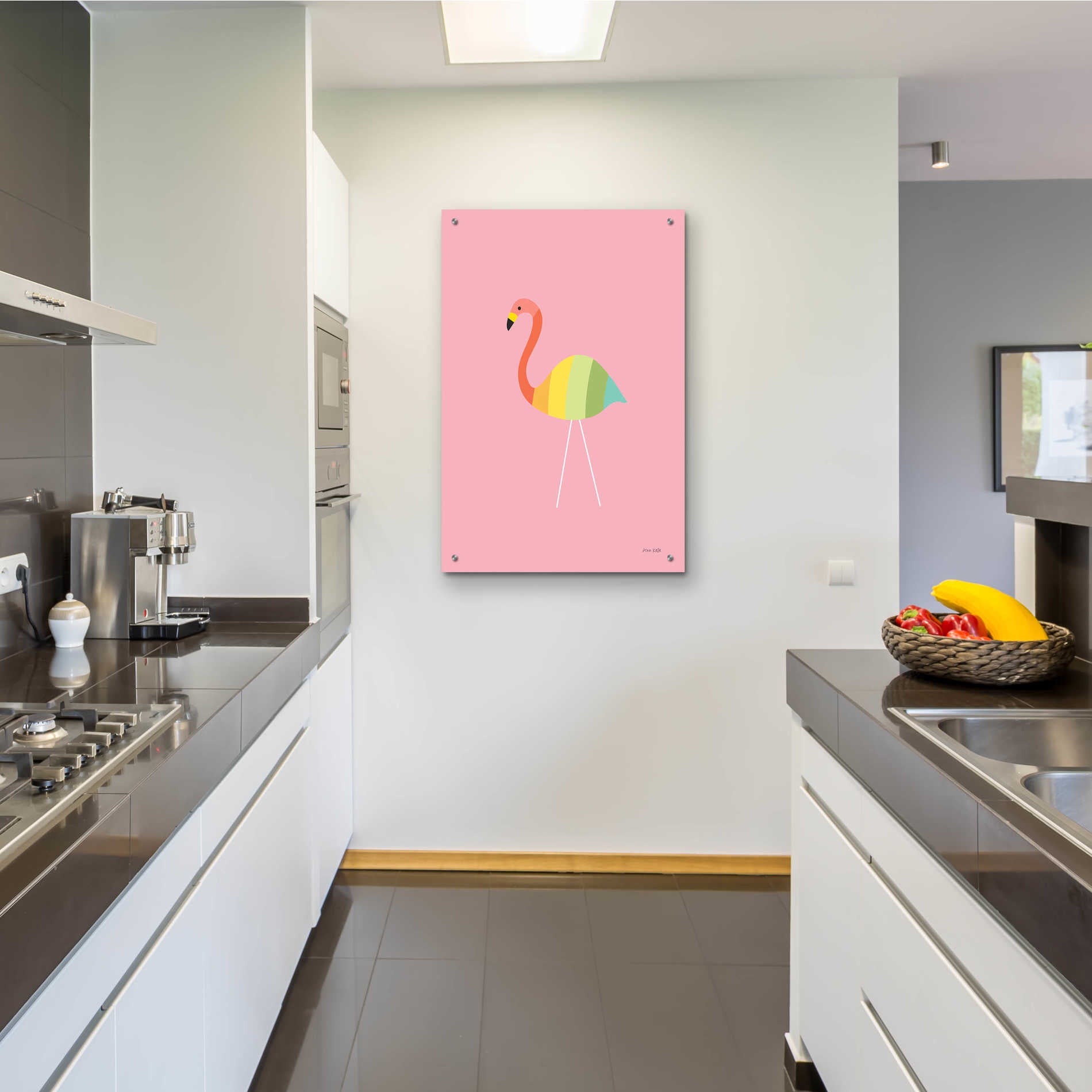 Epic Art 'Flamingo Colors' by Ann Kelle Designs, Acrylic Glass Wall Art,24x36